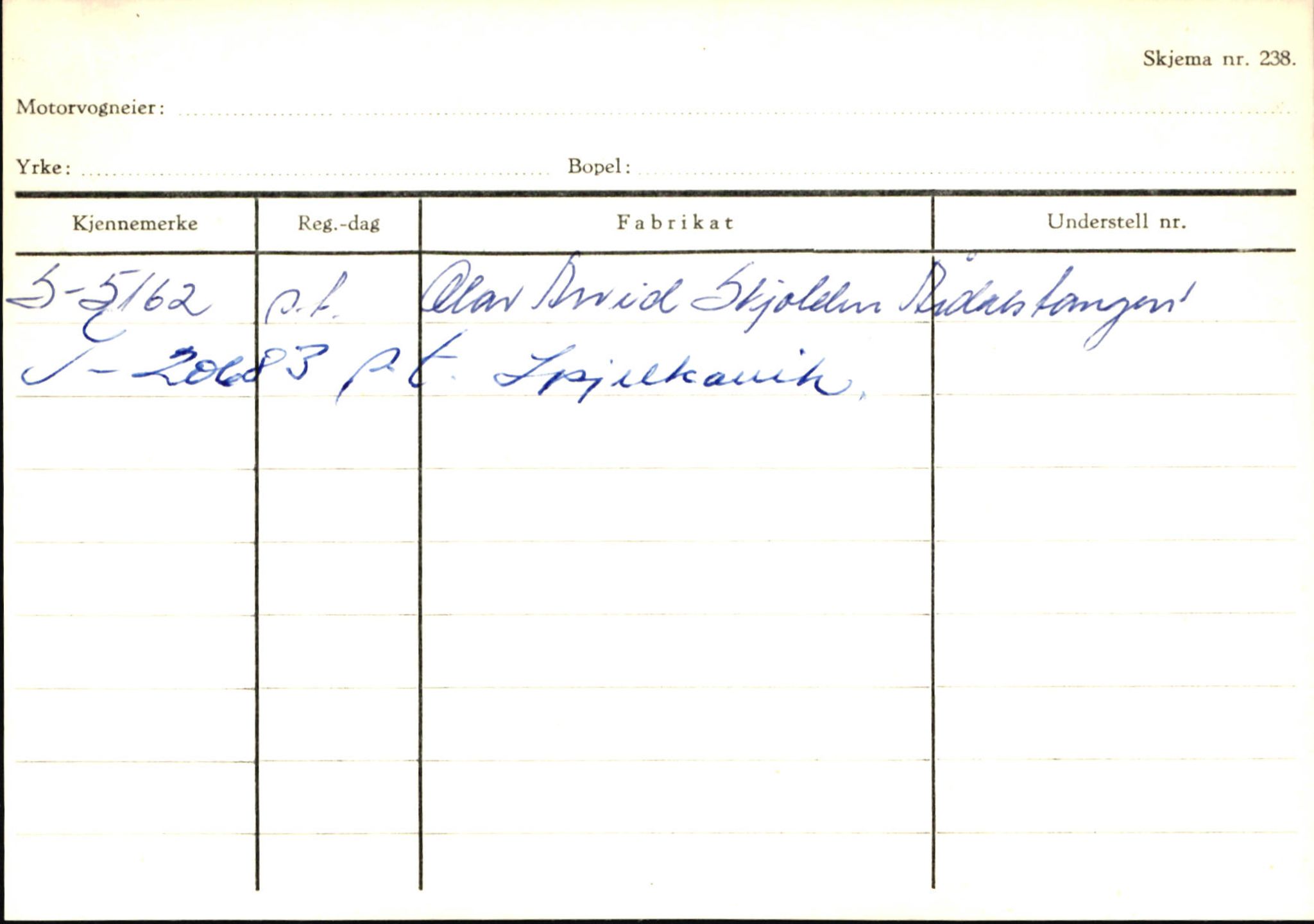 Statens vegvesen, Sogn og Fjordane vegkontor, AV/SAB-A-5301/4/F/L0146: Registerkort Årdal R-Å samt diverse kort, 1945-1975, p. 285