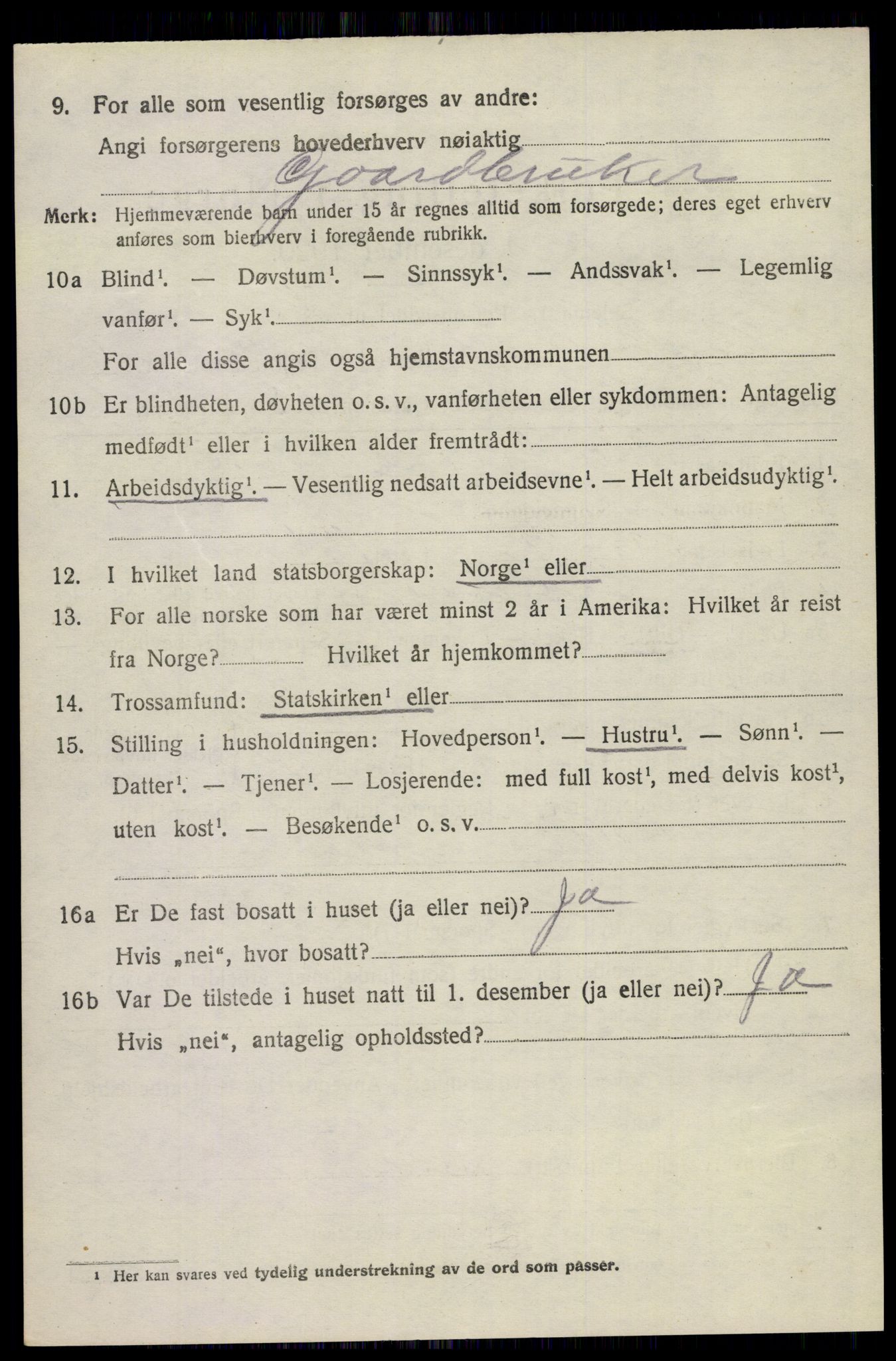 SAKO, 1920 census for Eidanger, 1920, p. 6289