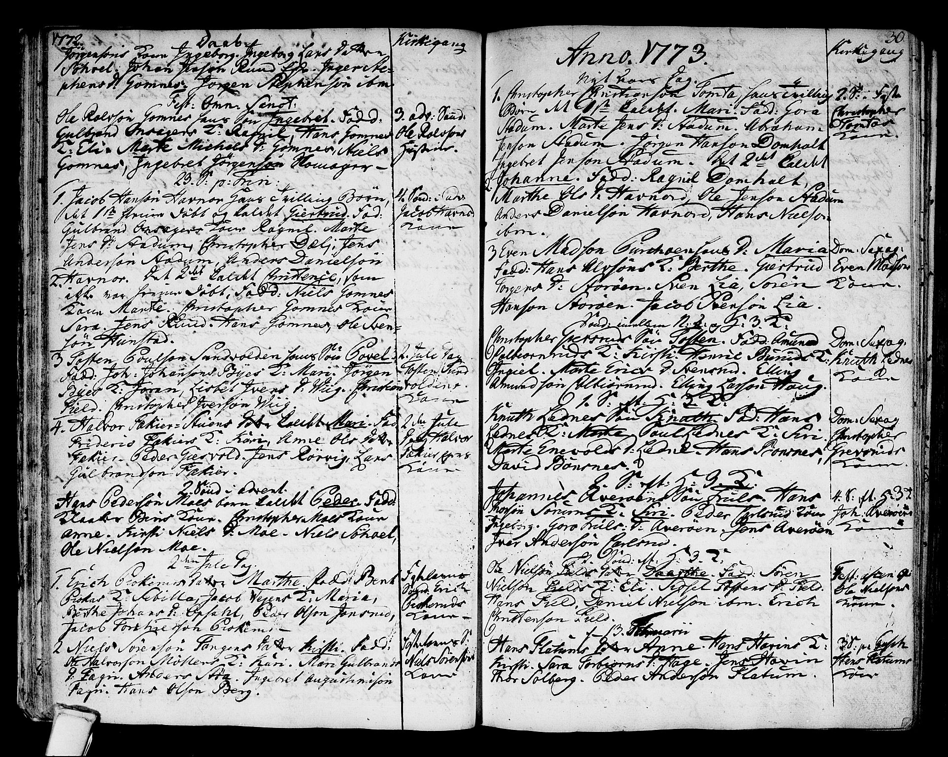 Hole kirkebøker, SAKO/A-228/F/Fa/L0002: Parish register (official) no. I 2, 1766-1814, p. 30