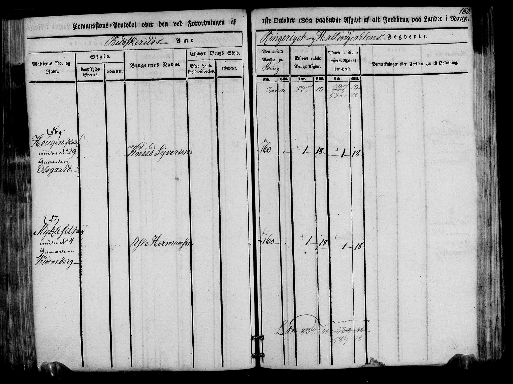 Rentekammeret inntil 1814, Realistisk ordnet avdeling, AV/RA-EA-4070/N/Ne/Nea/L0047: Ringerike og Hallingdal fogderi. Kommisjonsprotokoll for Nes prestegjeld, 1803, p. 163