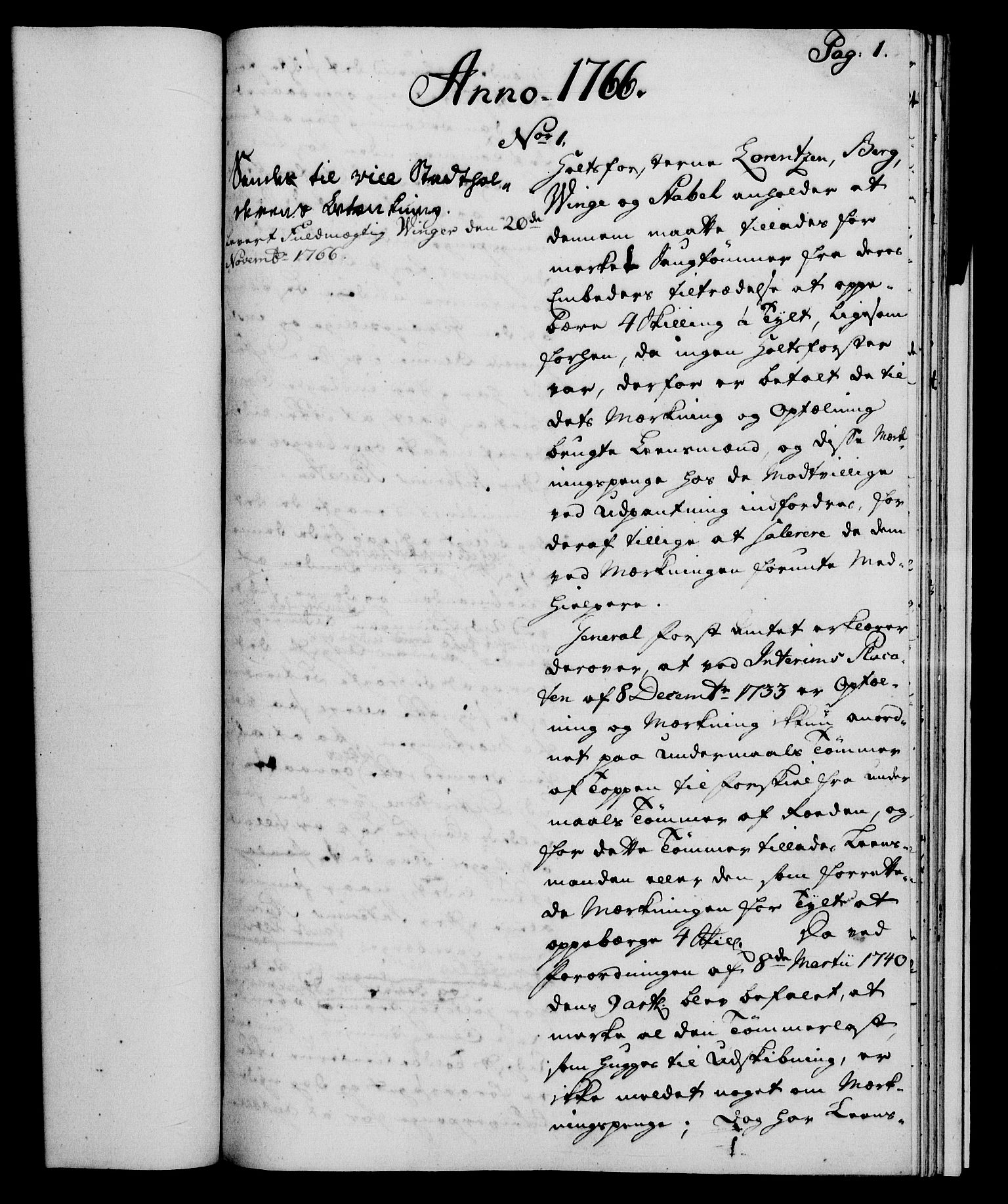 Rentekammeret, Kammerkanselliet, RA/EA-3111/G/Gh/Gha/L0035: Norsk ekstraktmemorialprotokoll (merket RK 53.80), 1759-1771, p. 1