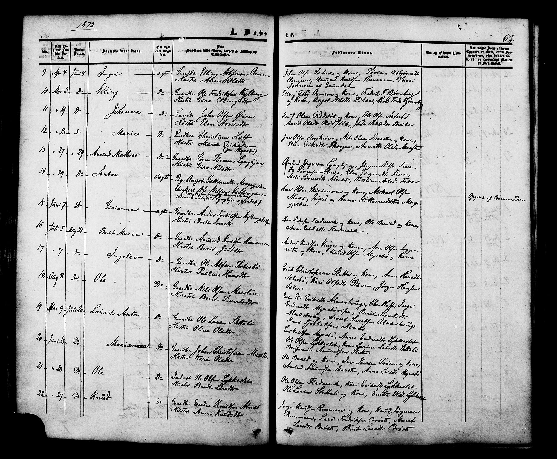 Ministerialprotokoller, klokkerbøker og fødselsregistre - Møre og Romsdal, AV/SAT-A-1454/546/L0594: Parish register (official) no. 546A02, 1854-1882, p. 62