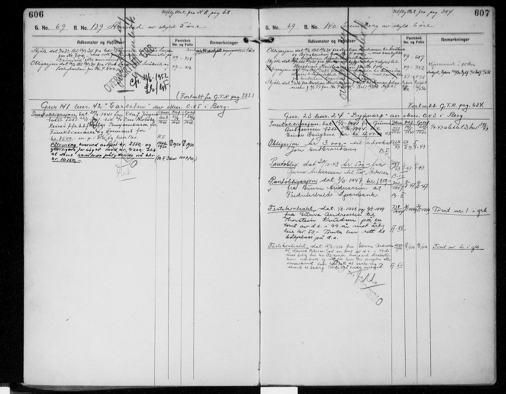 Idd og Marker sorenskriveri, SAO/A-10283/G/Ga/Gac/L0006: Mortgage register no. II 6, 1926-1953, p. 606-607