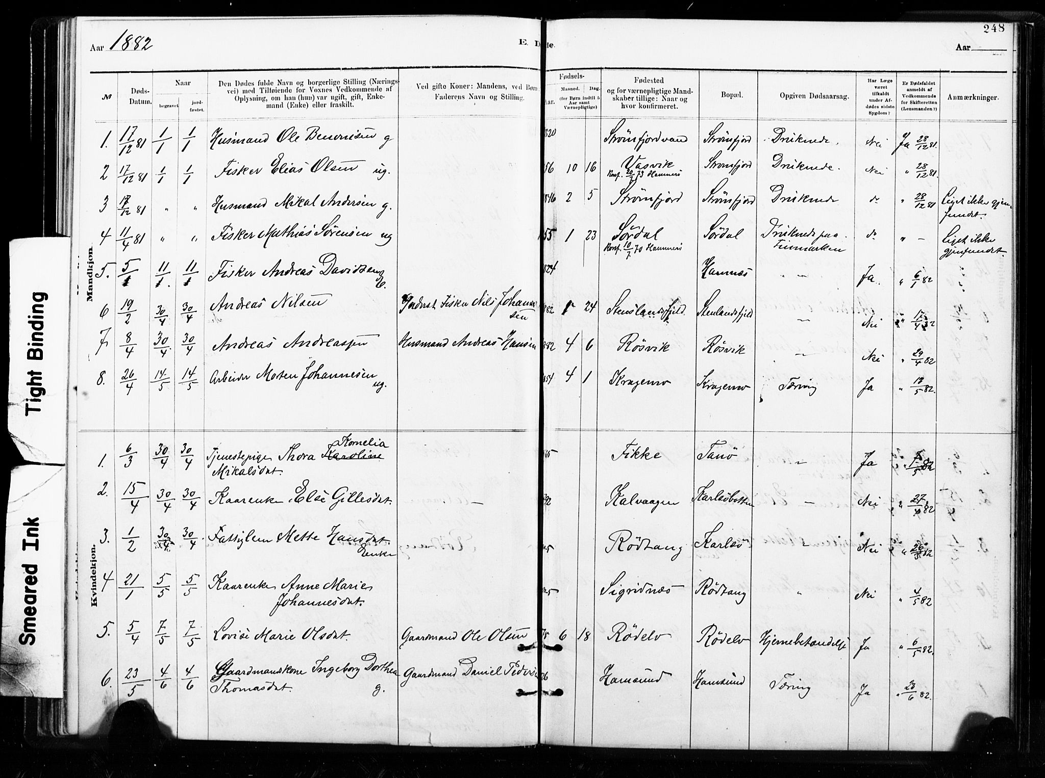 Ministerialprotokoller, klokkerbøker og fødselsregistre - Nordland, AV/SAT-A-1459/859/L0846: Parish register (official) no. 859A06, 1878-1889, p. 248