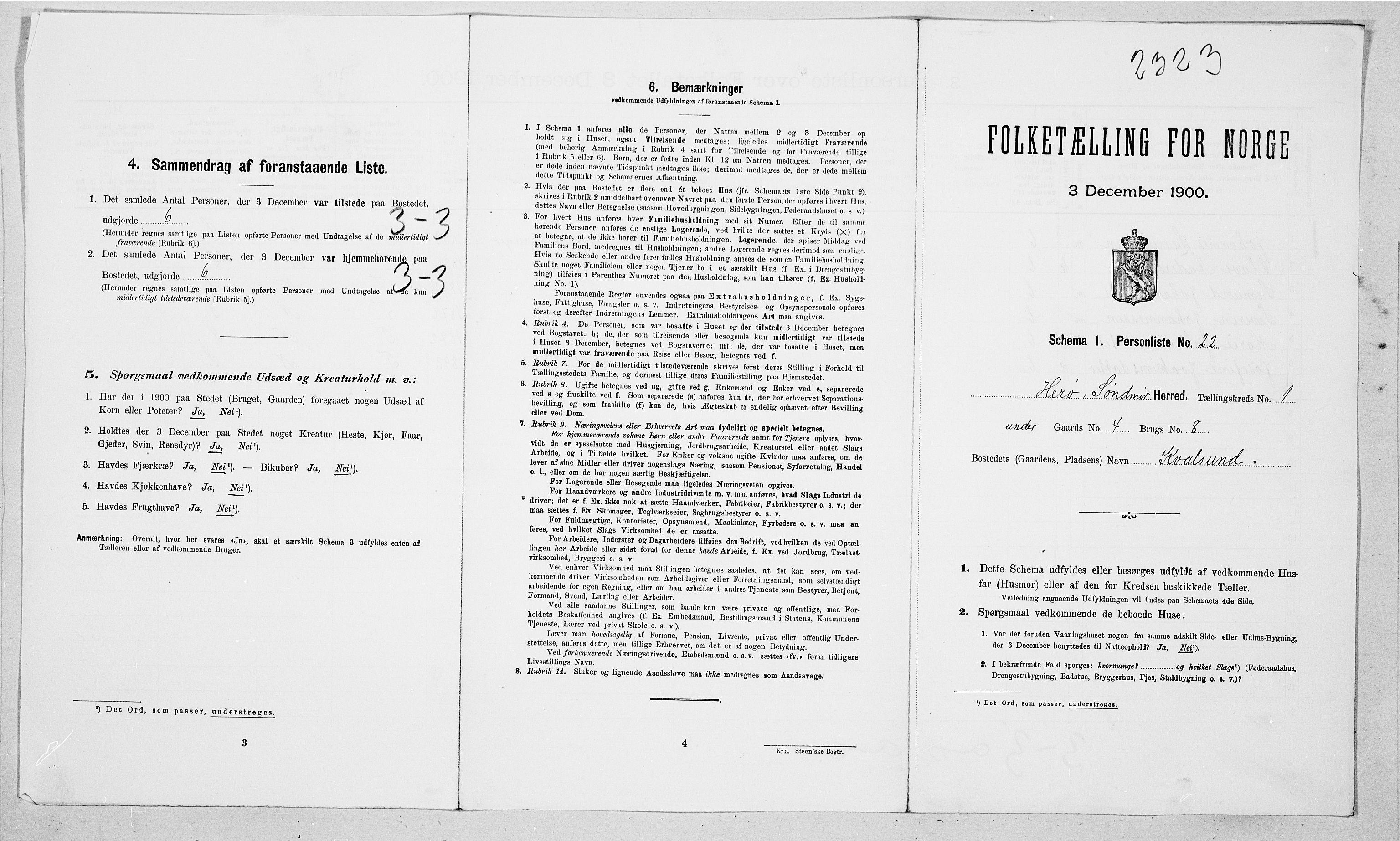 SAT, 1900 census for Herøy, 1900, p. 126