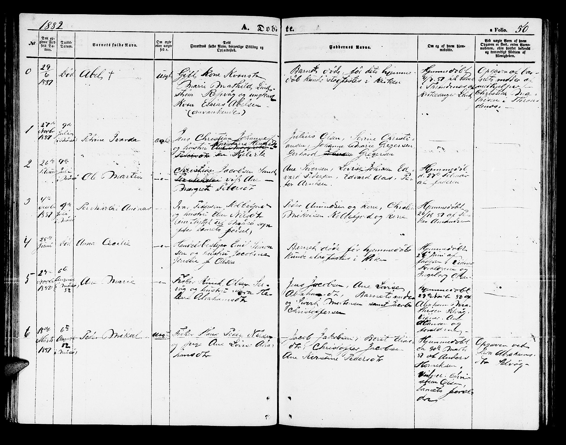 Måsøy sokneprestkontor, AV/SATØ-S-1348/H/Hb/L0003klokker: Parish register (copy) no. 3, 1861-1886, p. 50