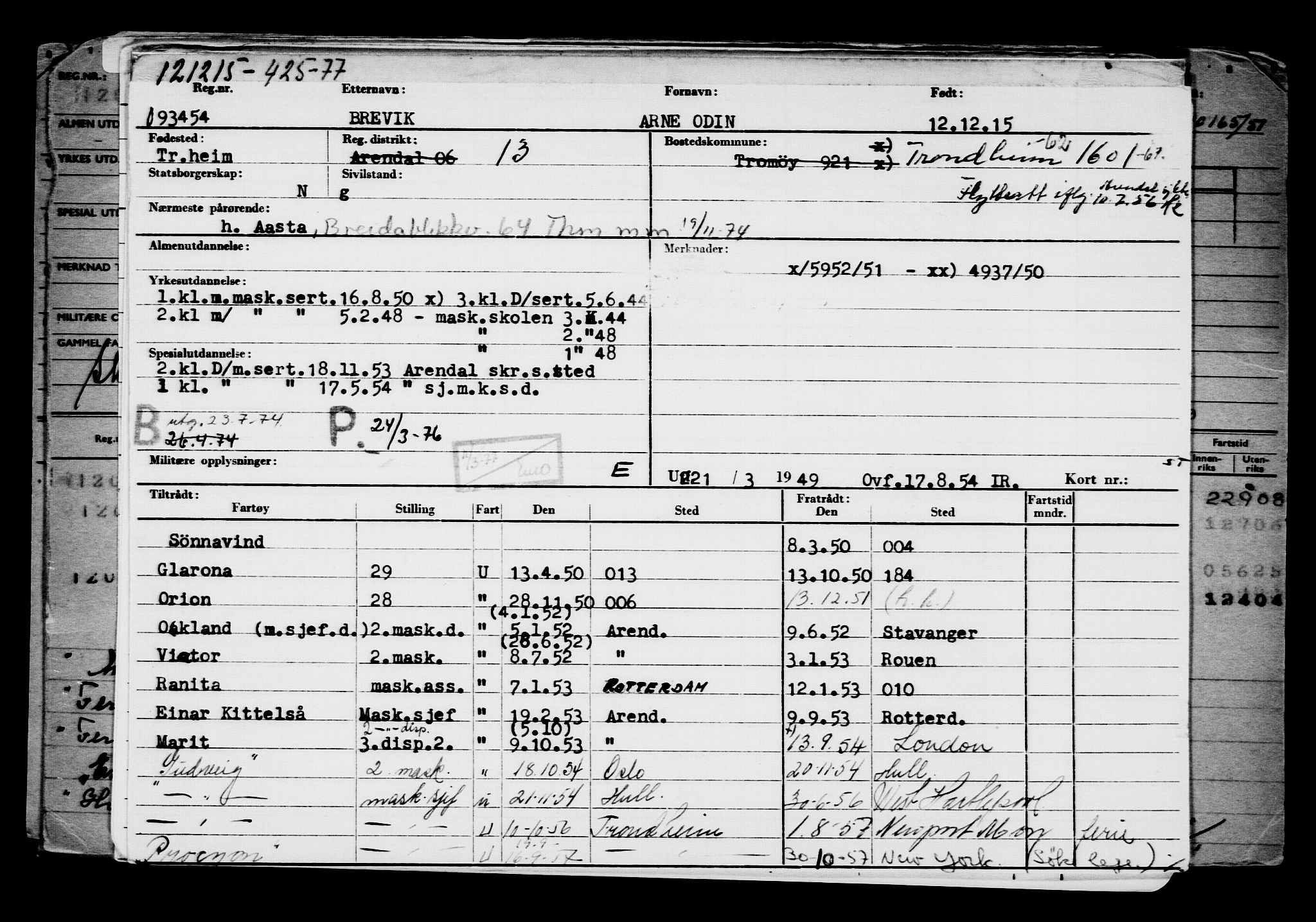 Direktoratet for sjømenn, AV/RA-S-3545/G/Gb/L0135: Hovedkort, 1915-1916, p. 194