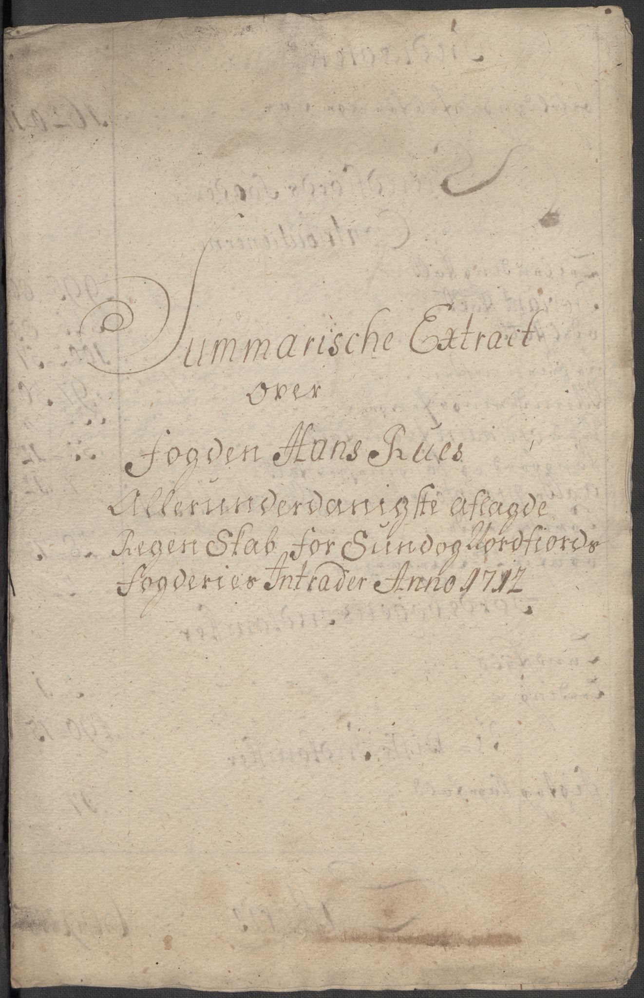 Rentekammeret inntil 1814, Reviderte regnskaper, Fogderegnskap, AV/RA-EA-4092/R53/L3435: Fogderegnskap Sunn- og Nordfjord, 1712, p. 40