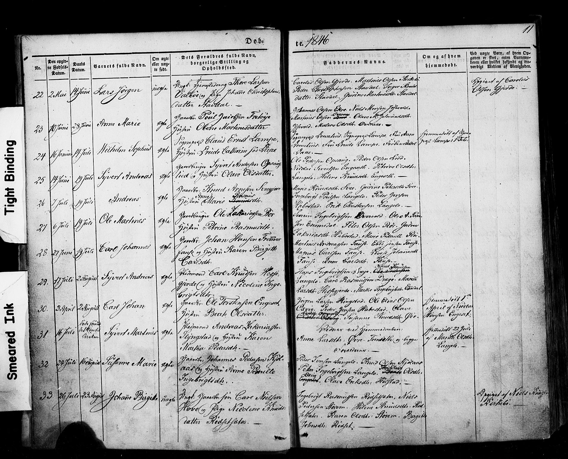 Ministerialprotokoller, klokkerbøker og fødselsregistre - Møre og Romsdal, AV/SAT-A-1454/520/L0275: Parish register (official) no. 520A05, 1844-1881, p. 11