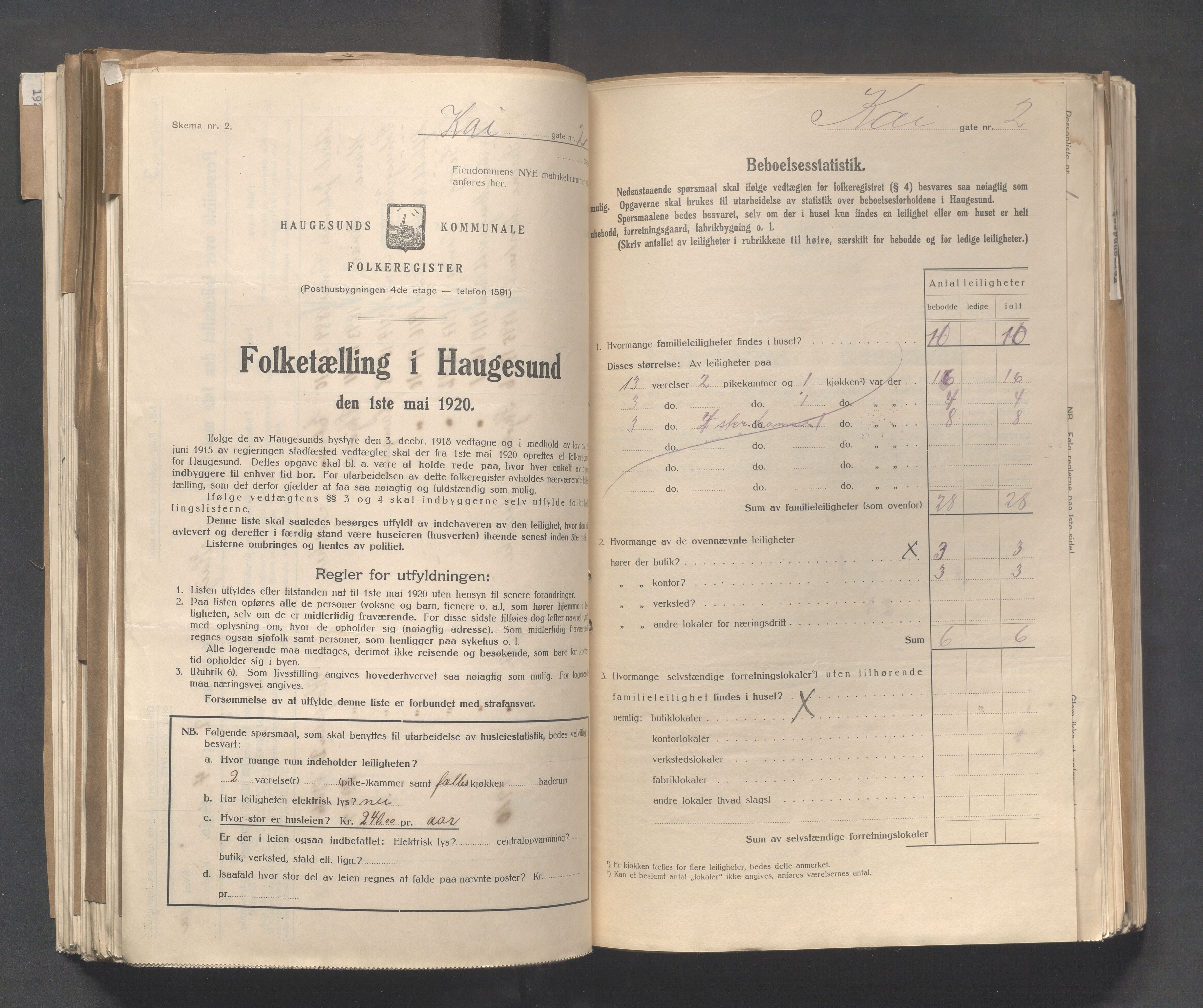 IKAR, Local census 1.5.1920 for Haugesund, 1920, p. 2232