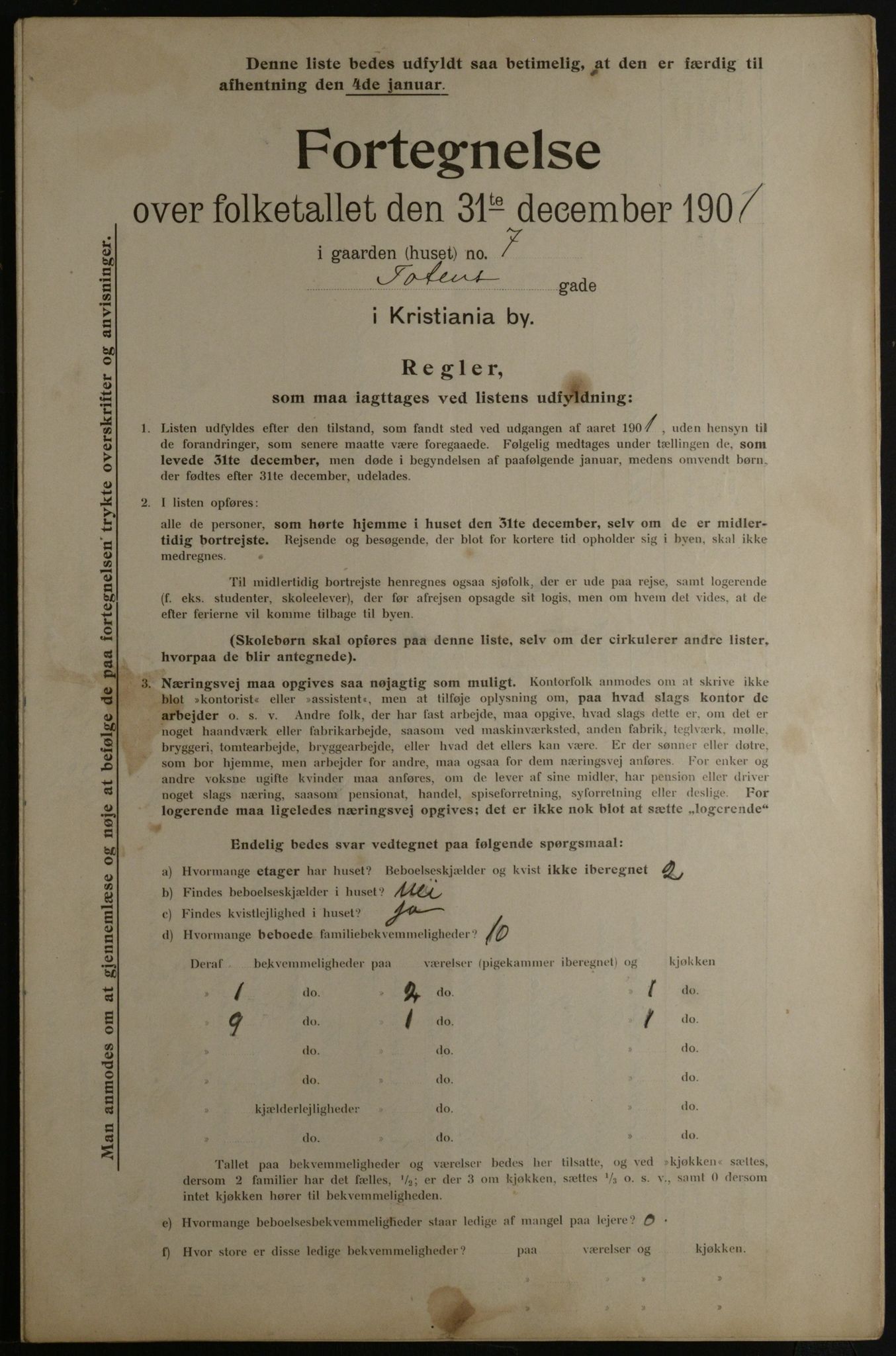 OBA, Municipal Census 1901 for Kristiania, 1901, p. 17716