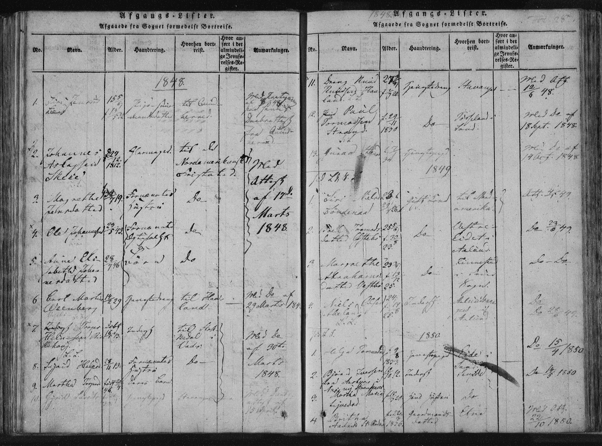 Vikedal sokneprestkontor, AV/SAST-A-101840/01/IV: Parish register (official) no. A 4, 1816-1850, p. 287