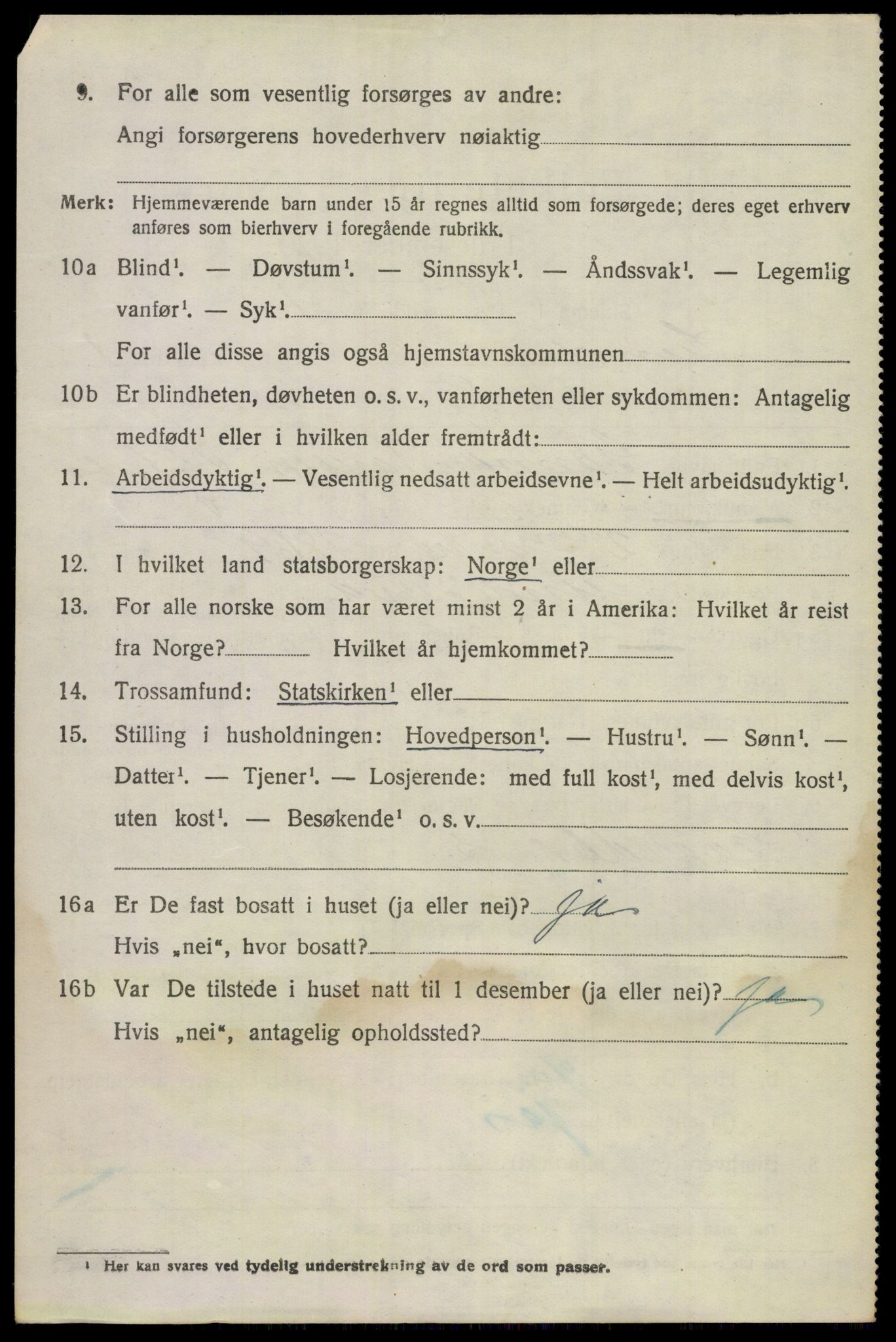 SAKO, 1920 census for Lunde, 1920, p. 1028