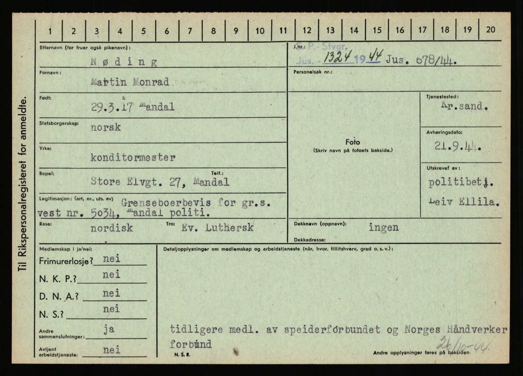 Statspolitiet - Hovedkontoret / Osloavdelingen, AV/RA-S-1329/C/Ca/L0011: Molberg - Nøstvold, 1943-1945, p. 5105