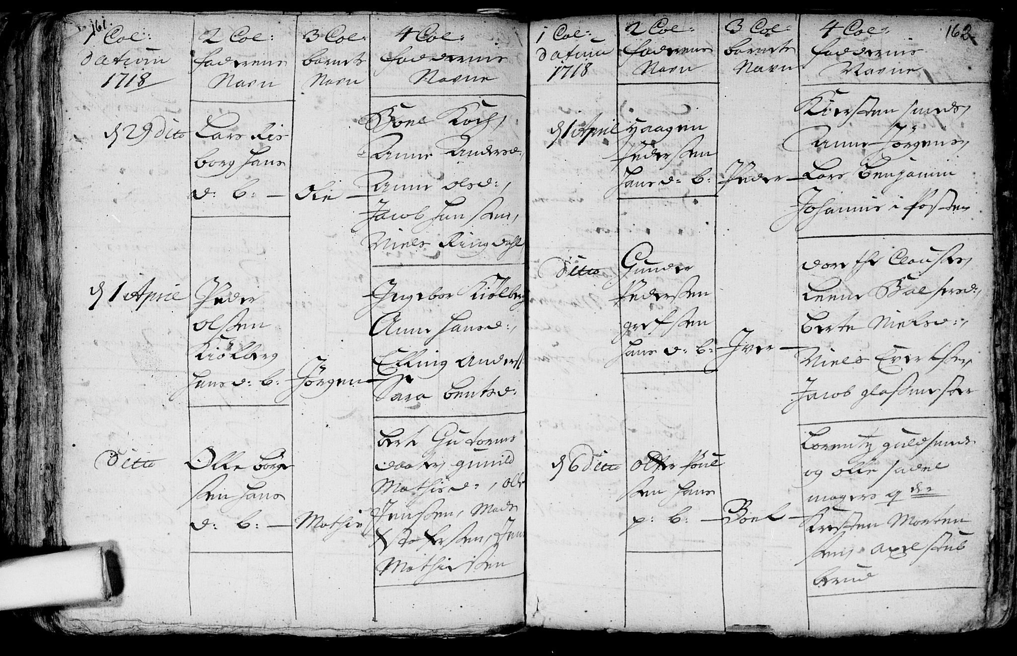 Aker prestekontor kirkebøker, AV/SAO-A-10861/F/L0002: Parish register (official) no. 2, 1714-1720, p. 161-162