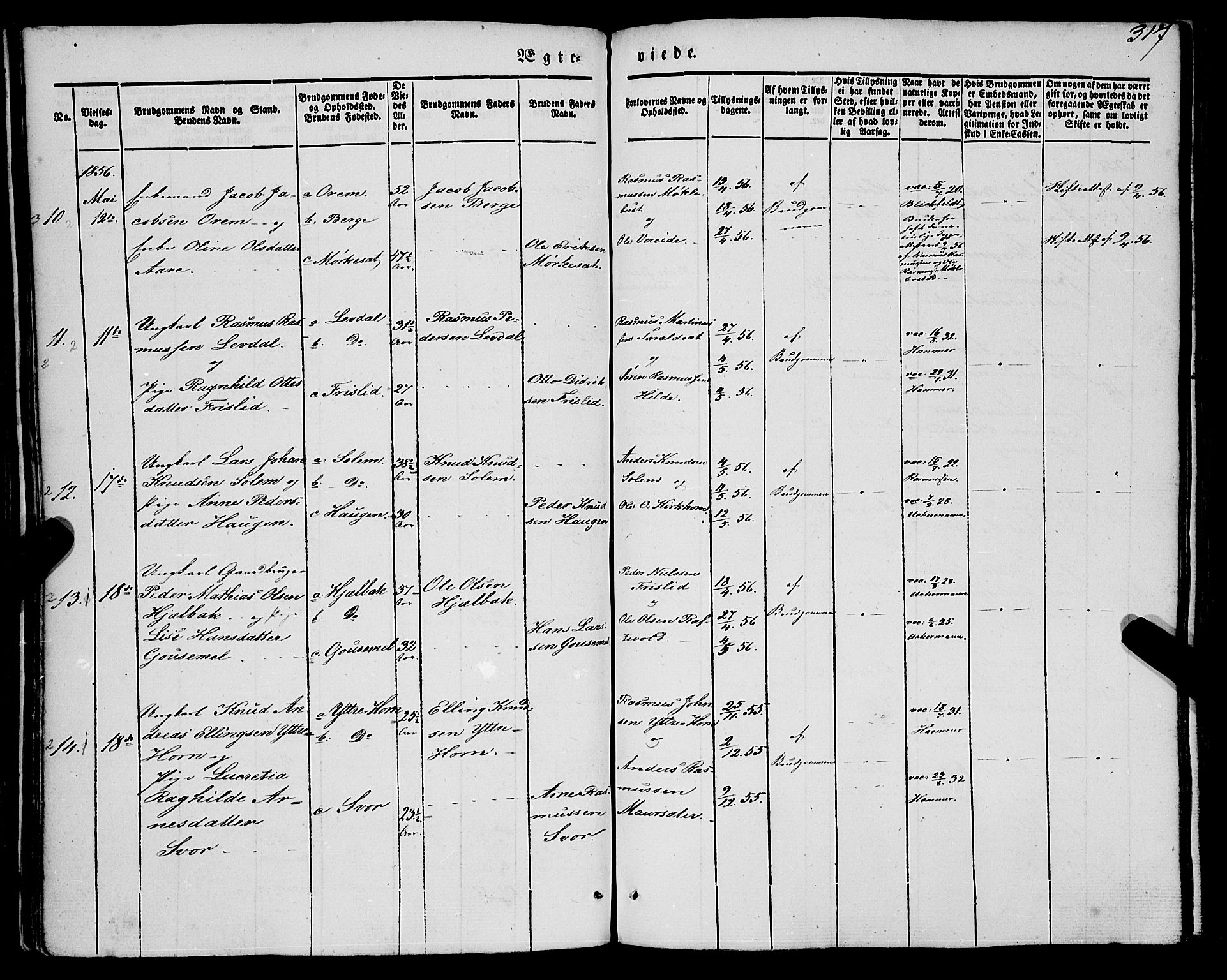 Eid sokneprestembete, AV/SAB-A-82301/H/Haa/Haaa/L0007: Parish register (official) no. A 7, 1844-1858, p. 317