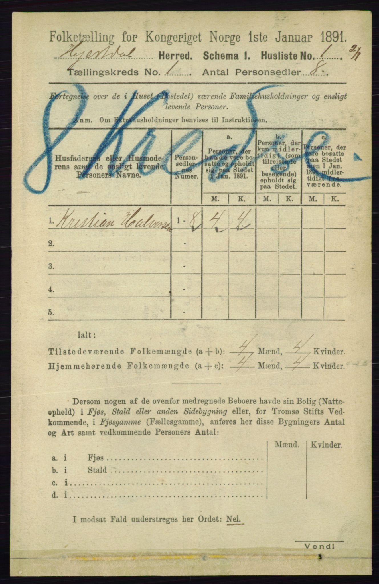 RA, 1891 census for 0827 Hjartdal, 1891, p. 25