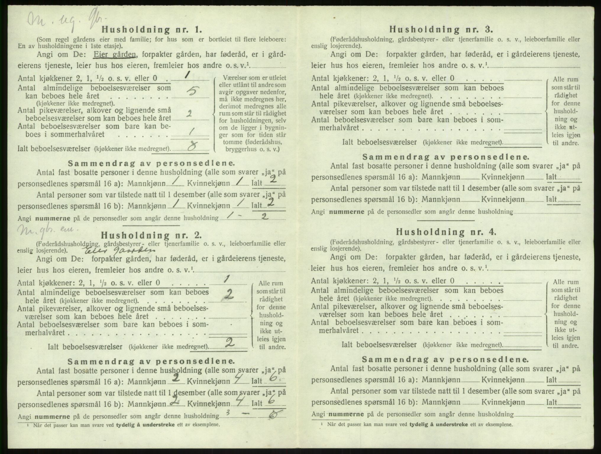 SAB, 1920 census for Vik, 1920, p. 361