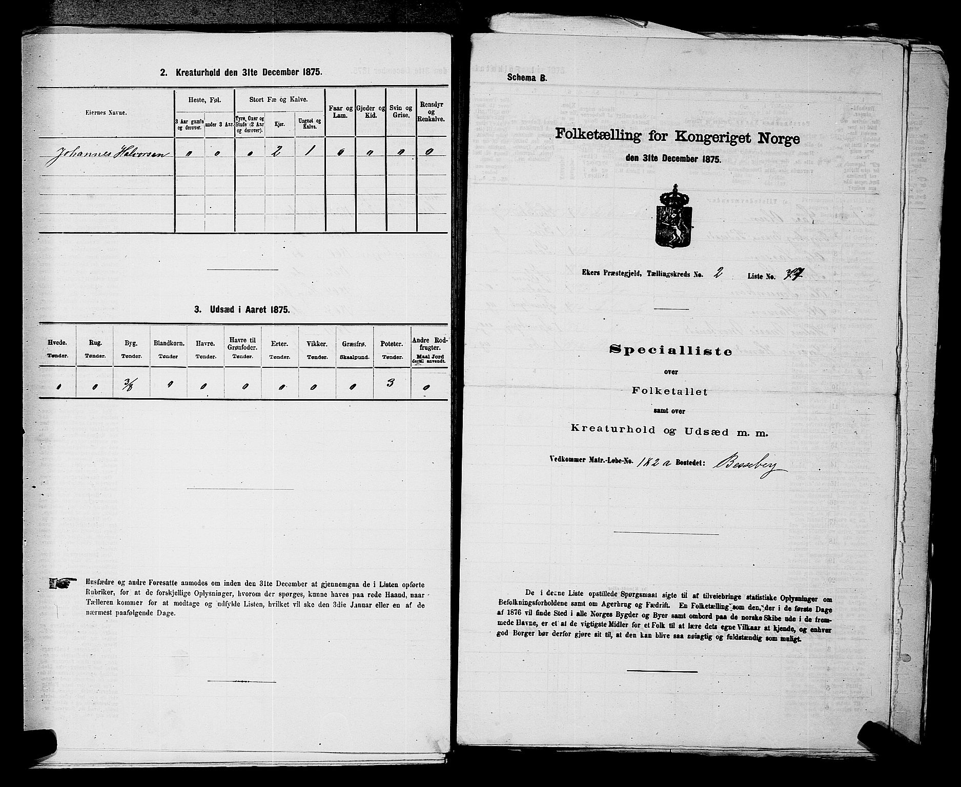 SAKO, 1875 census for 0624P Eiker, 1875, p. 501