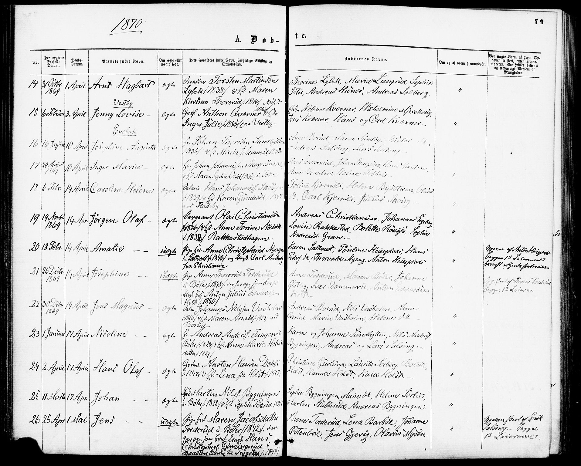 Enebakk prestekontor Kirkebøker, SAO/A-10171c/F/Fa/L0011: Parish register (official) no. I 11, 1862-1882, p. 79