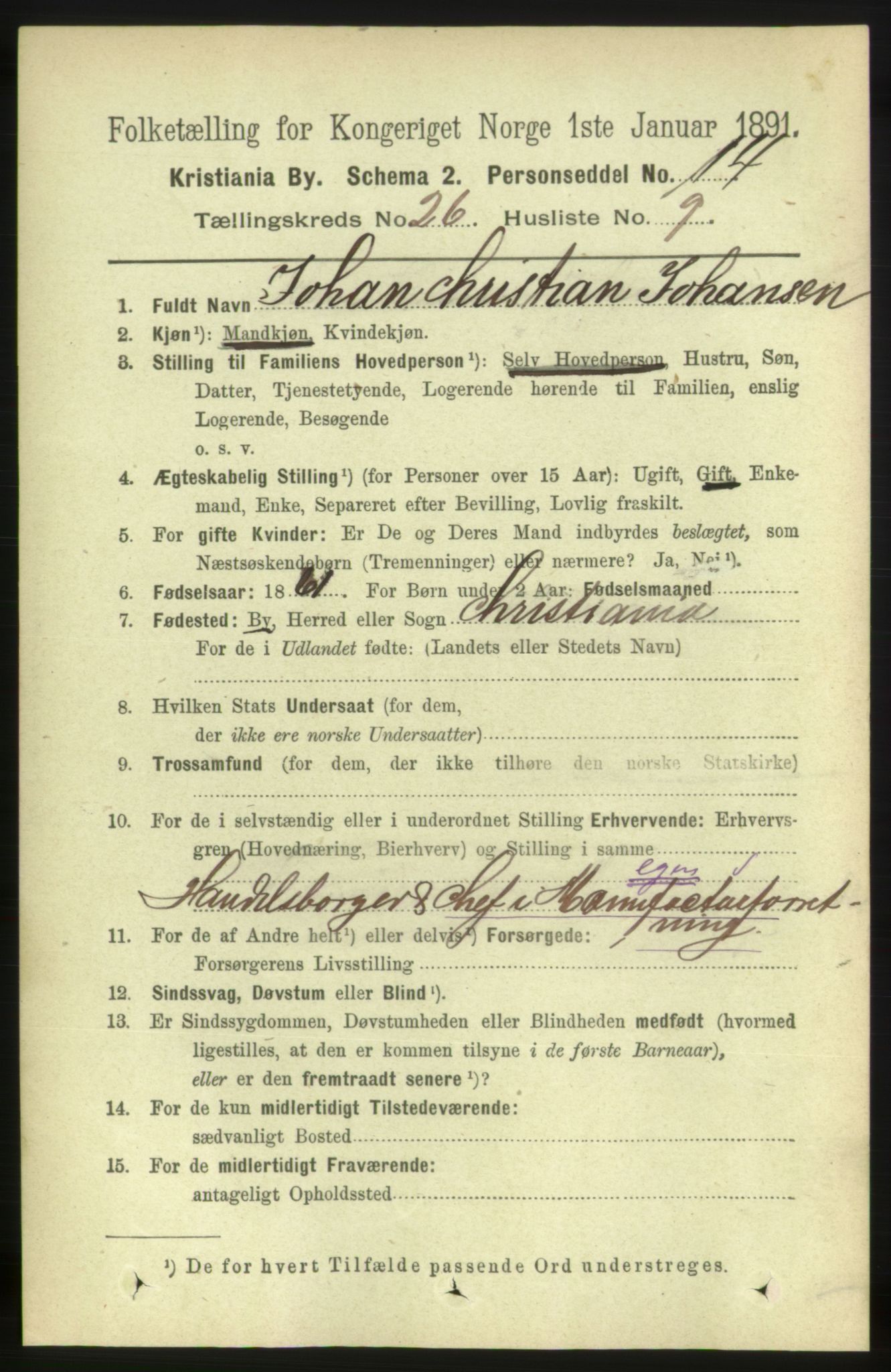 RA, 1891 census for 0301 Kristiania, 1891, p. 13238