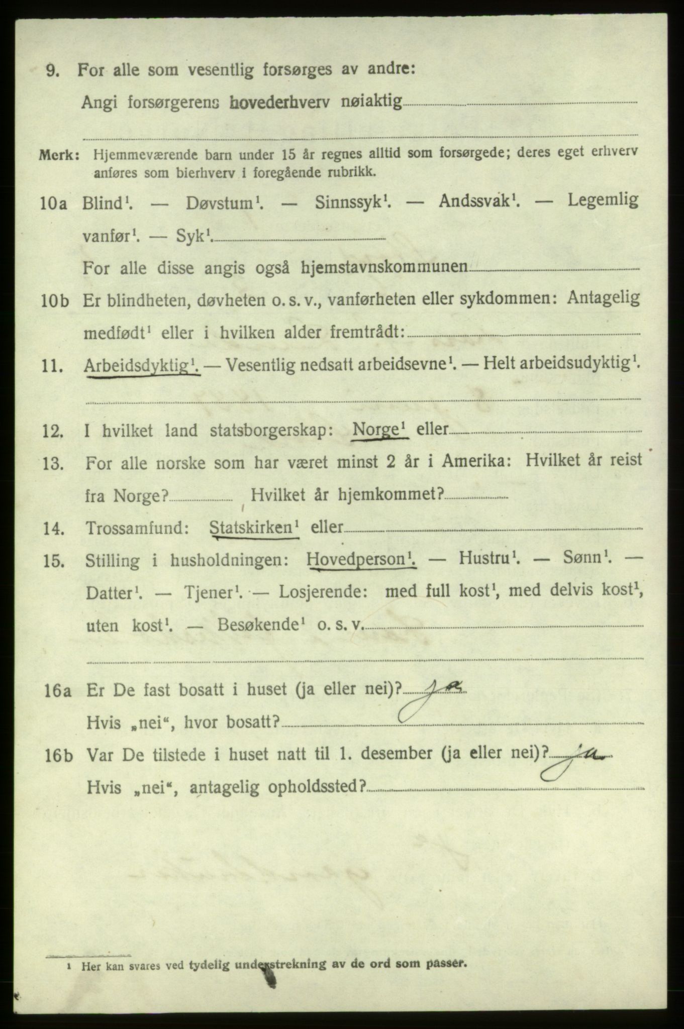 SAB, 1920 census for Stord, 1920, p. 1606