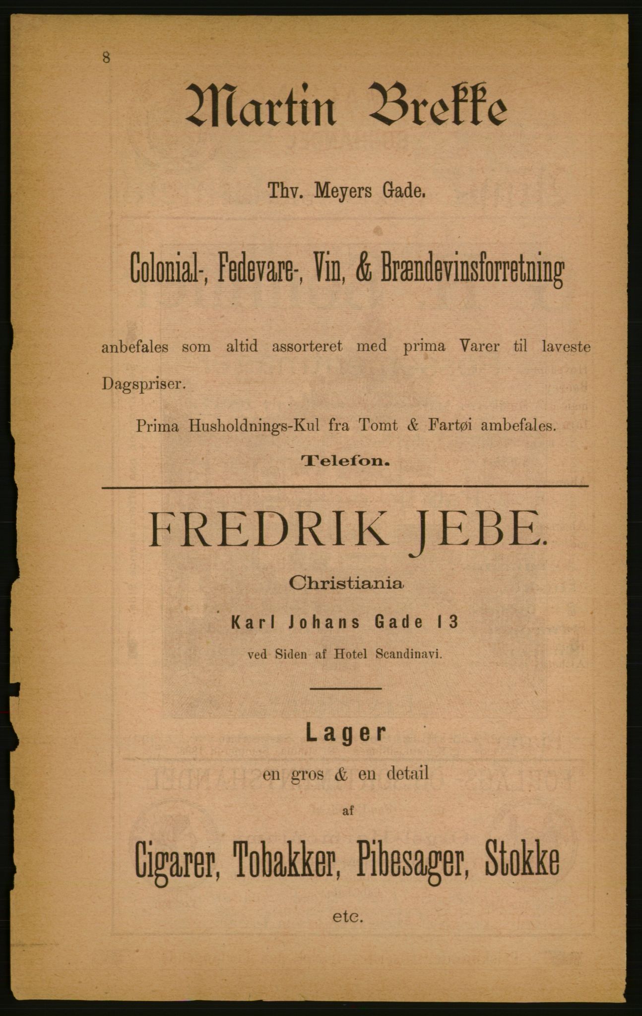 Kristiania/Oslo adressebok, PUBL/-, 1886, p. 8