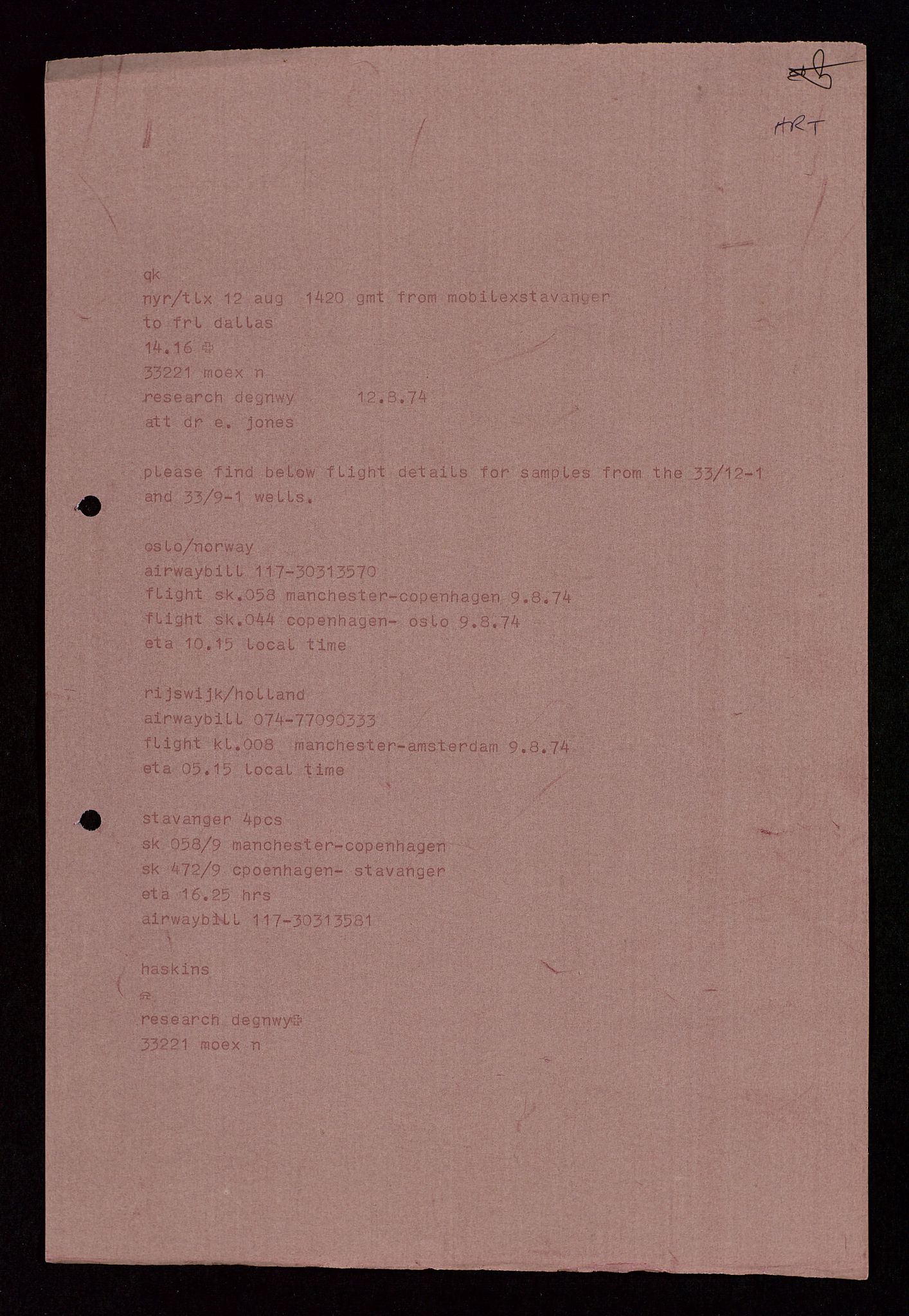 Pa 1578 - Mobil Exploration Norway Incorporated, AV/SAST-A-102024/4/D/Da/L0115: S.E. Smith - Sak og korrespondanse, 1974-1981, p. 654