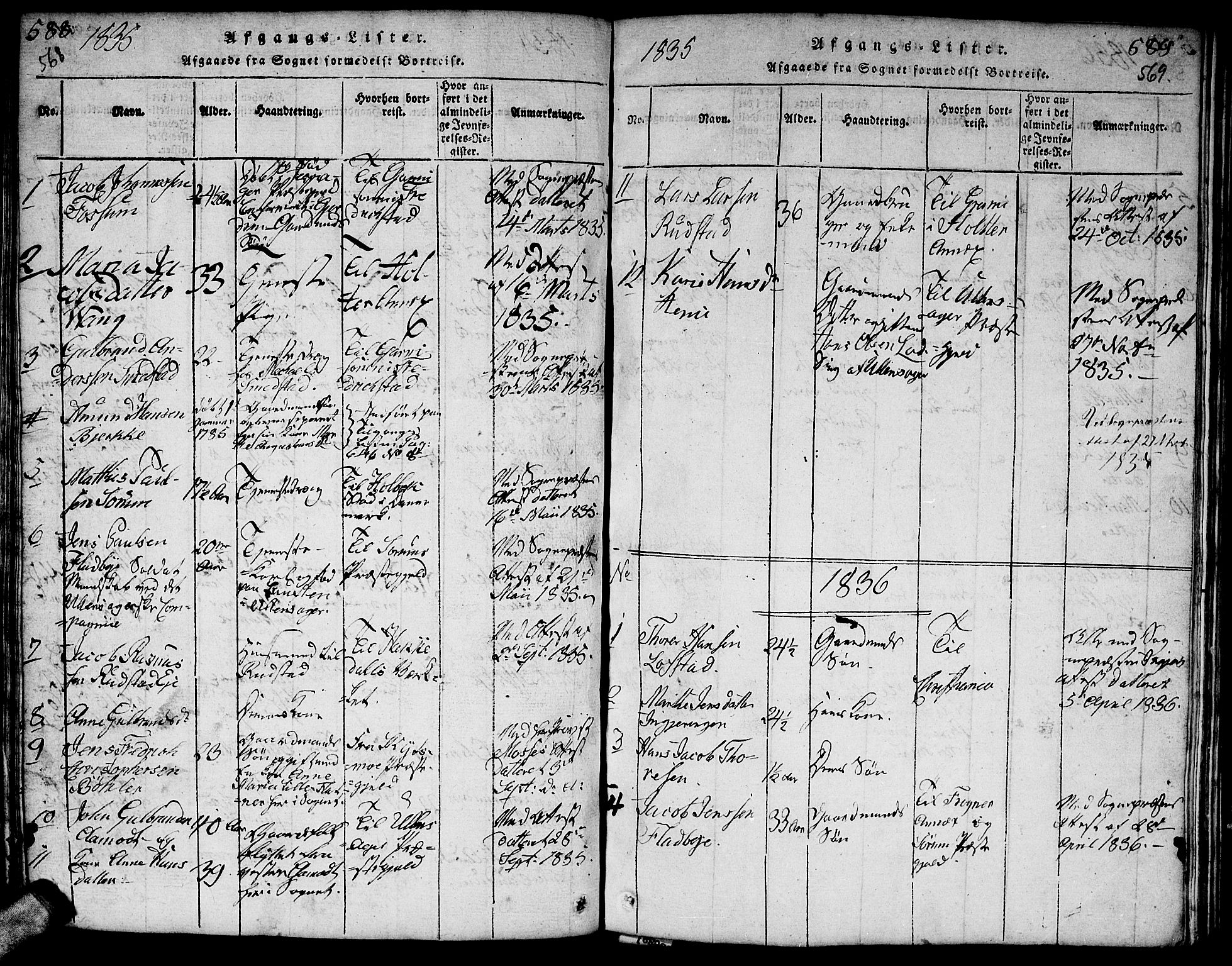 Gjerdrum prestekontor Kirkebøker, AV/SAO-A-10412b/F/Fa/L0004: Parish register (official) no. I 4, 1816-1836, p. 568-569