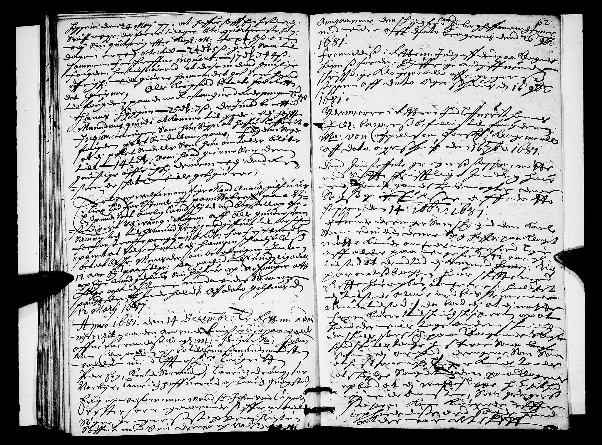 Lier, Røyken og Hurum sorenskriveri, AV/SAKO-A-89/F/Fa/L0022: Tingbok, 1681, p. 62
