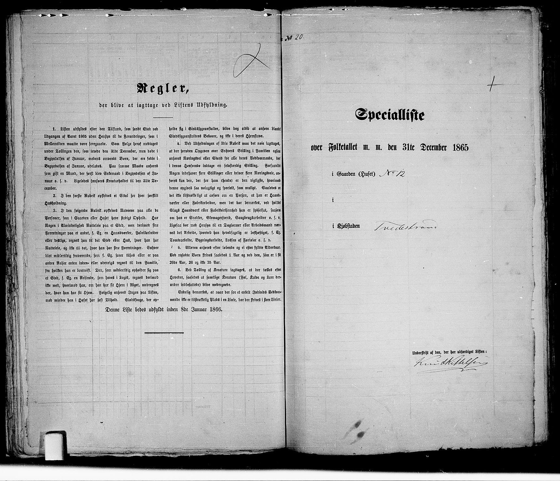 RA, 1865 census for Holt/Tvedestrand, 1865, p. 45