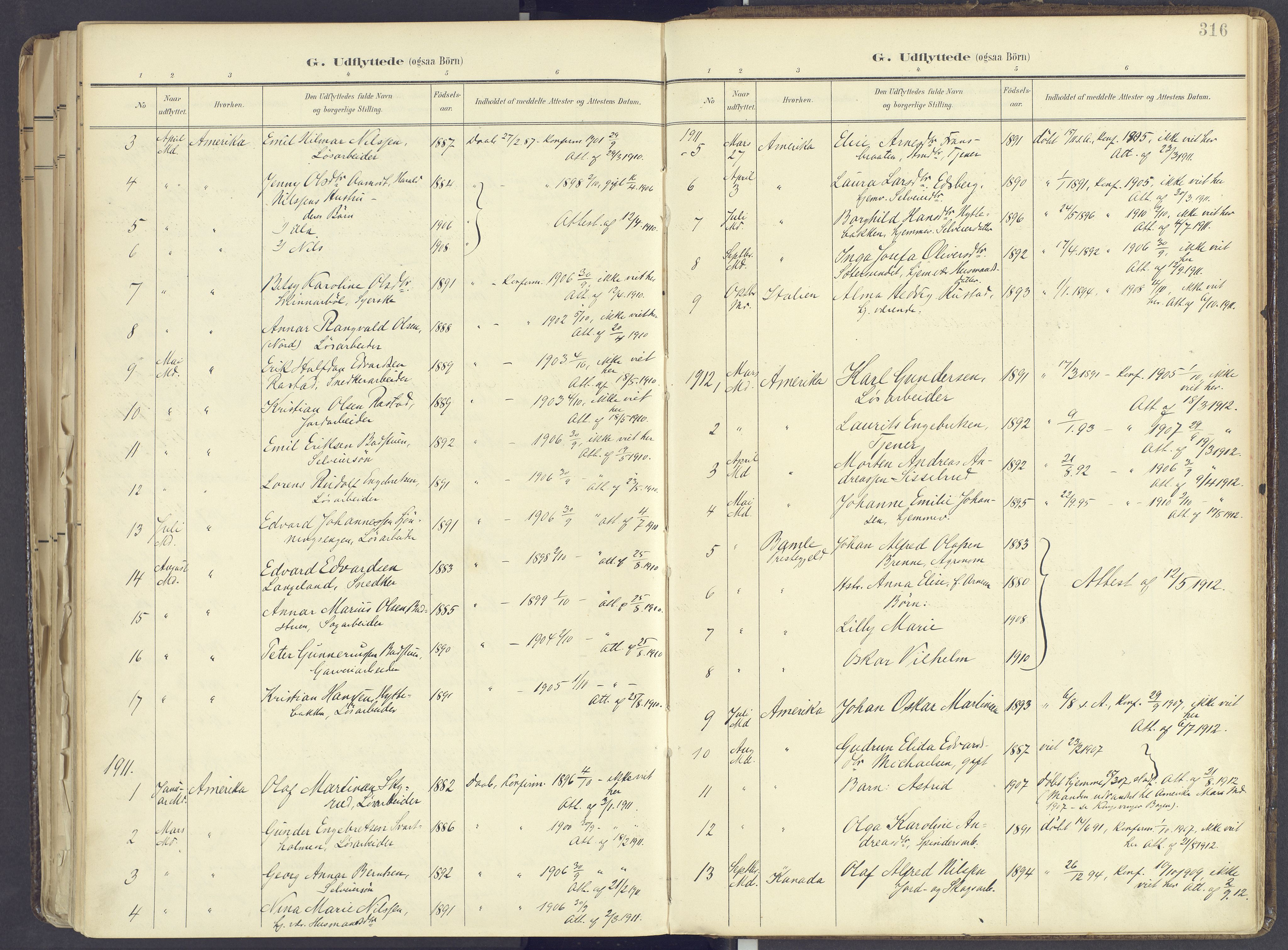 Vinger prestekontor, AV/SAH-PREST-024/H/Ha/Haa/L0017: Parish register (official) no. 17, 1901-1927, p. 316