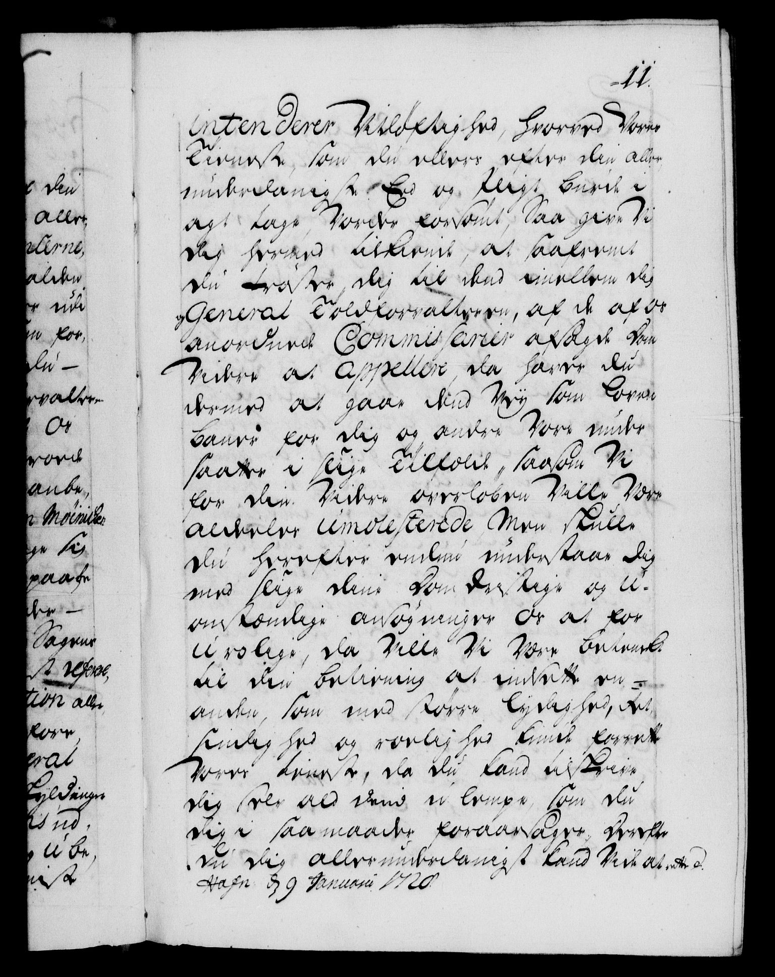 Danske Kanselli 1572-1799, AV/RA-EA-3023/F/Fc/Fca/Fcab/L0024: Norske tegnelser, 1728-1730, p. 11a
