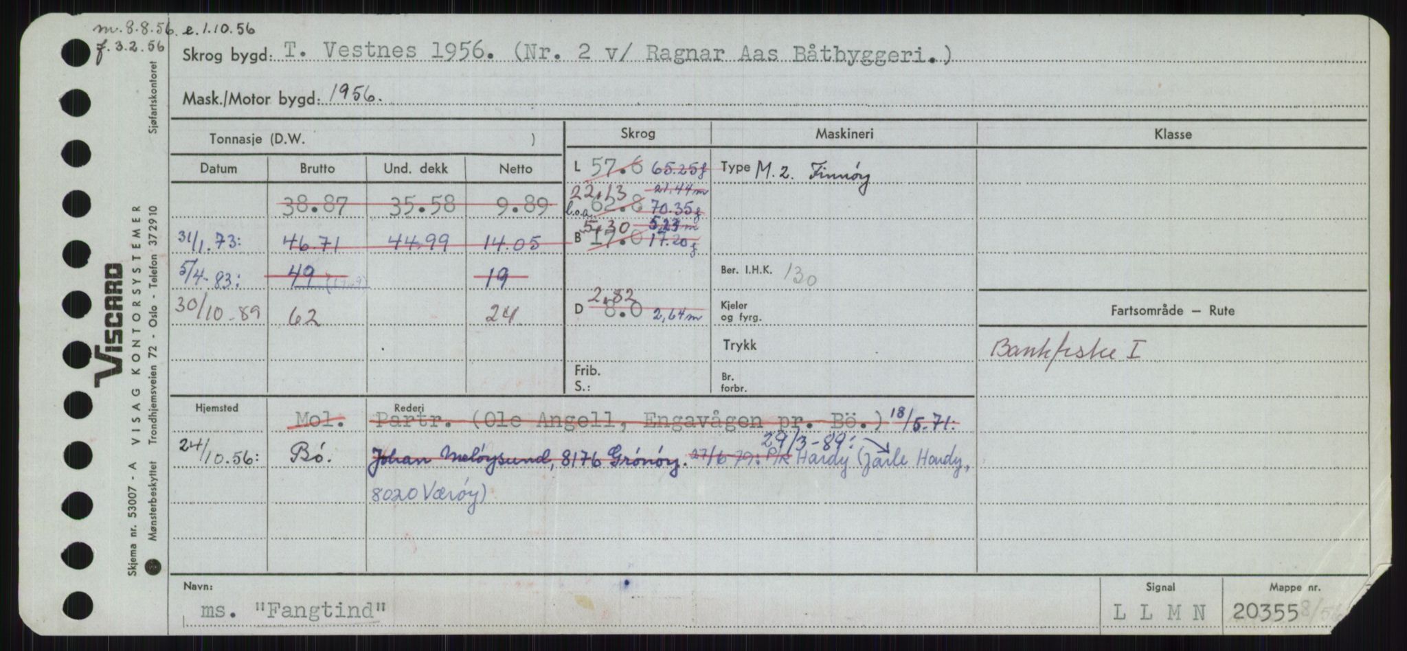 Sjøfartsdirektoratet med forløpere, Skipsmålingen, RA/S-1627/H/Ha/L0002/0001: Fartøy, Eik-Hill / Fartøy, Eik-F, p. 293