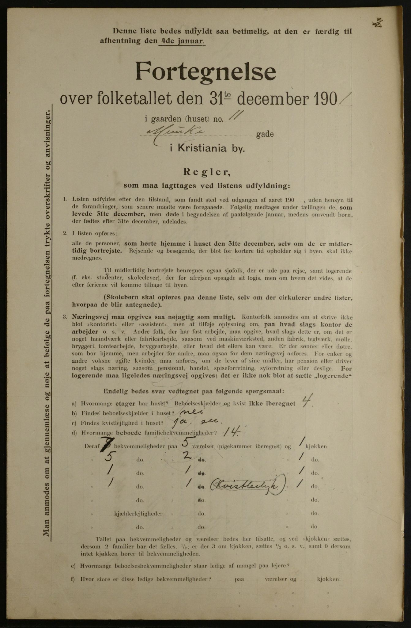 OBA, Municipal Census 1901 for Kristiania, 1901, p. 10448