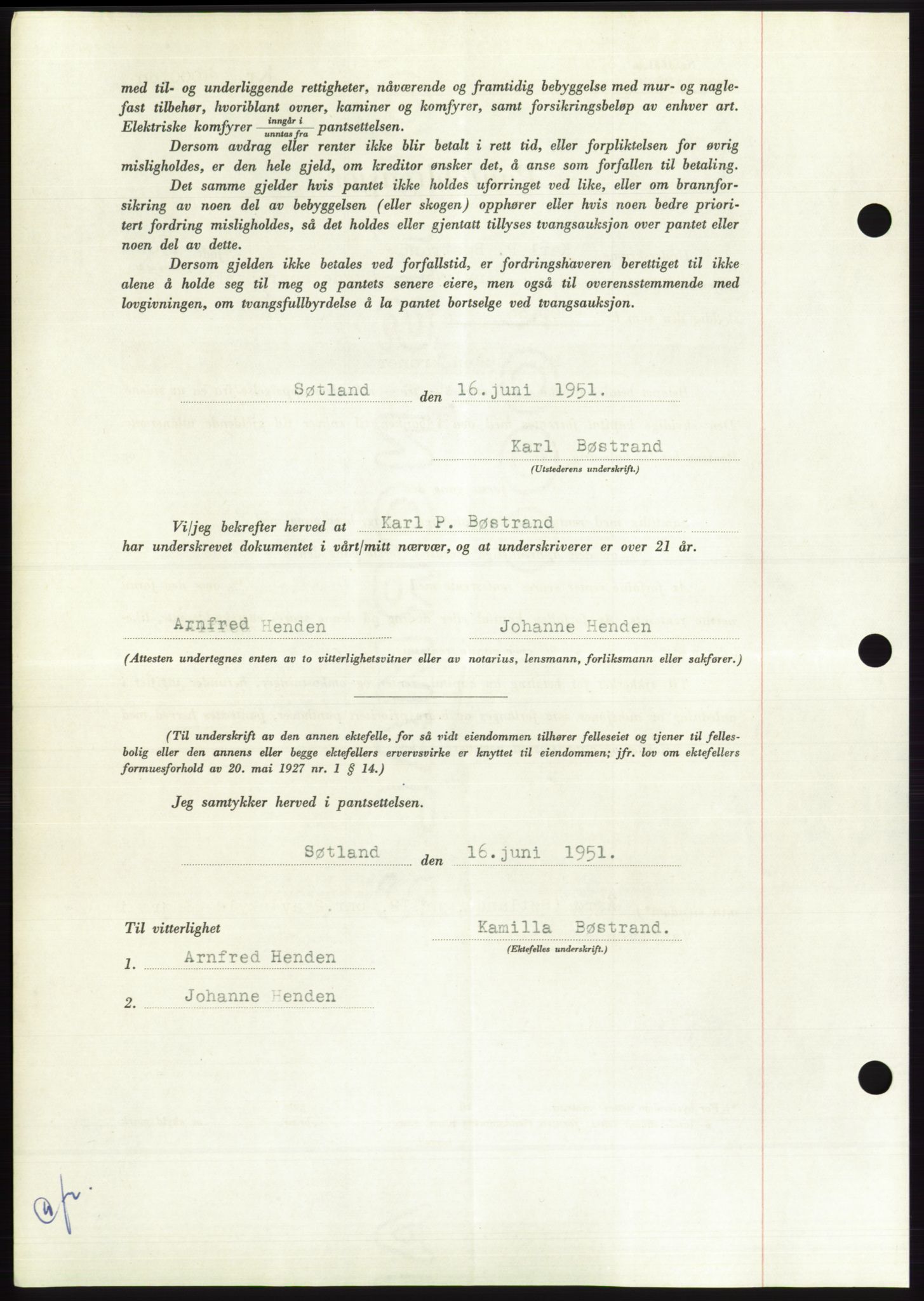 Søre Sunnmøre sorenskriveri, AV/SAT-A-4122/1/2/2C/L0120: Mortgage book no. 8B, 1951-1951, Diary no: : 1208/1951