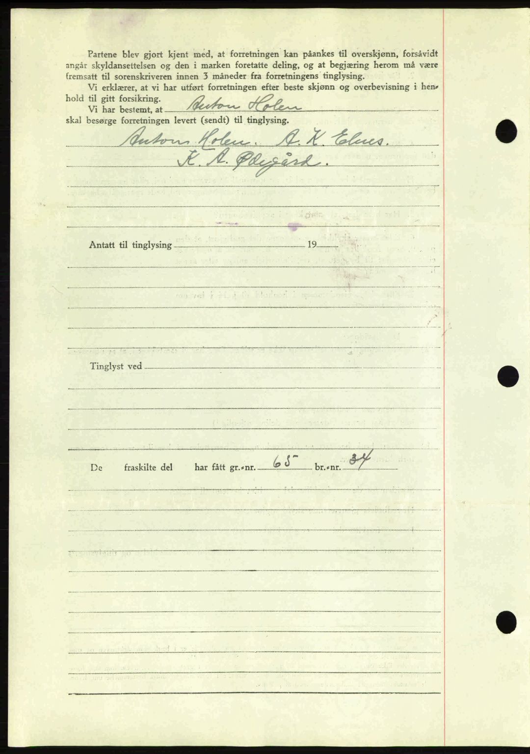 Romsdal sorenskriveri, AV/SAT-A-4149/1/2/2C: Mortgage book no. A10, 1941-1941, Diary no: : 1324/1941