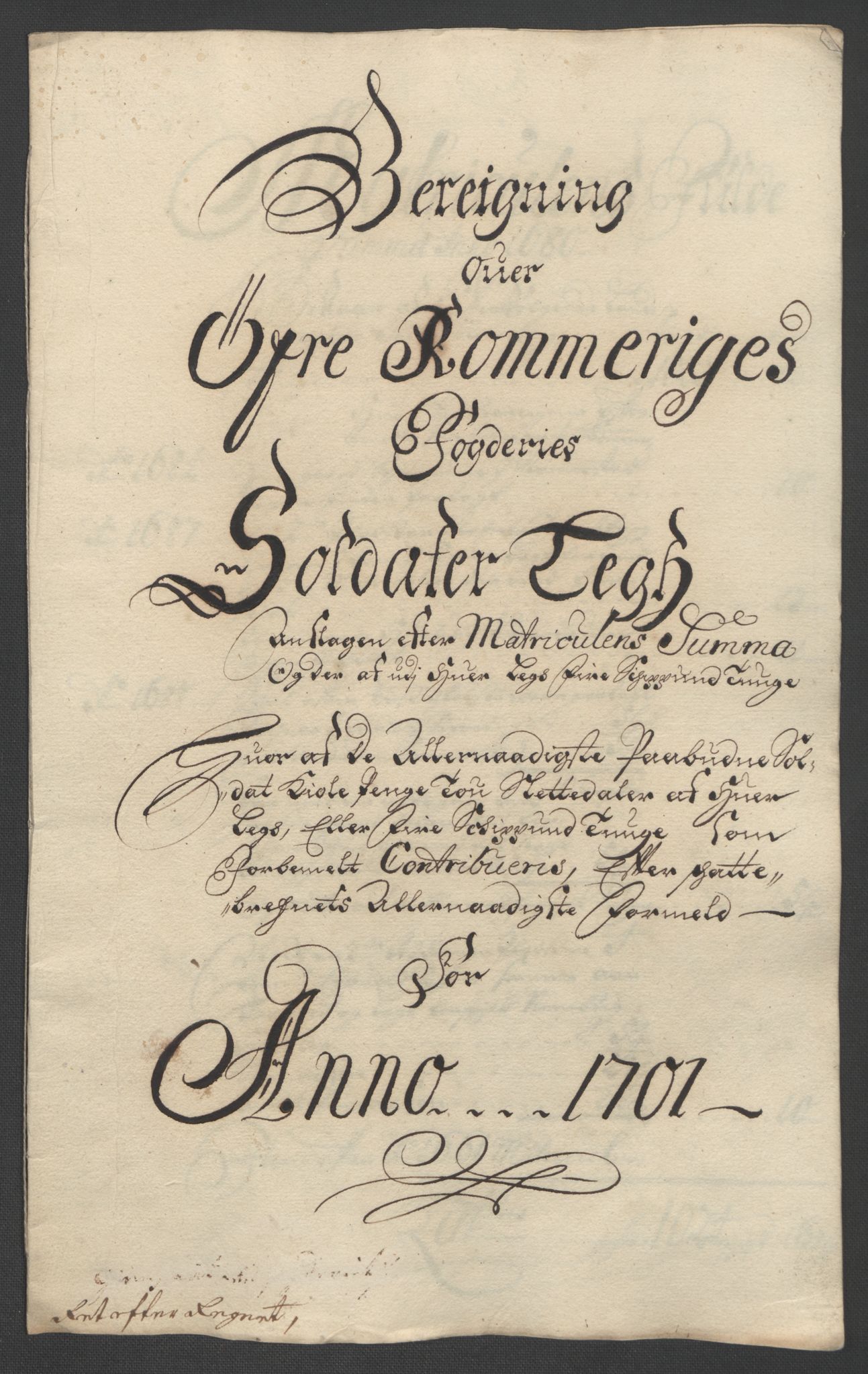 Rentekammeret inntil 1814, Reviderte regnskaper, Fogderegnskap, RA/EA-4092/R12/L0713: Fogderegnskap Øvre Romerike, 1701, p. 248