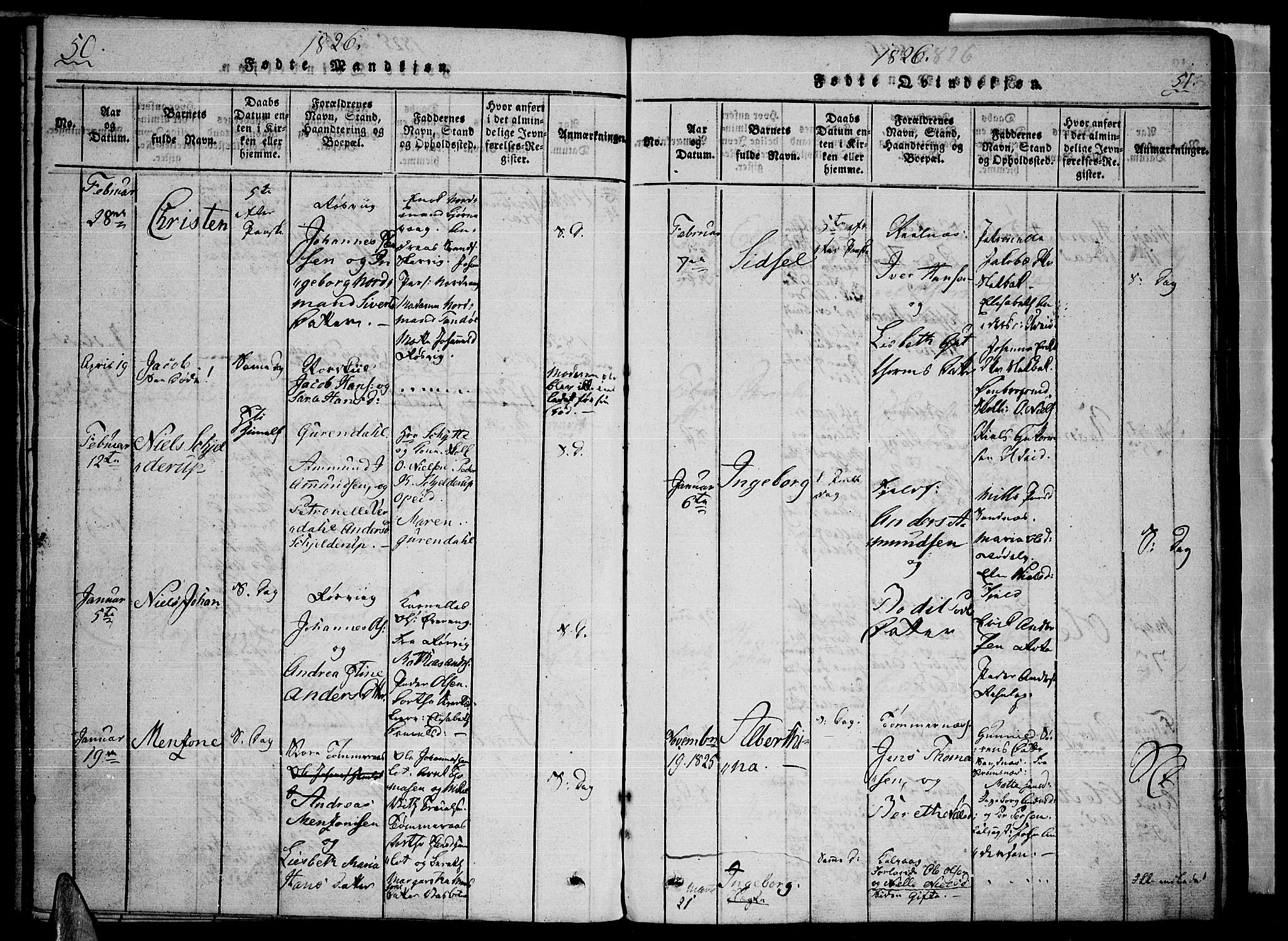 Ministerialprotokoller, klokkerbøker og fødselsregistre - Nordland, AV/SAT-A-1459/859/L0842: Parish register (official) no. 859A02, 1821-1839, p. 50-51