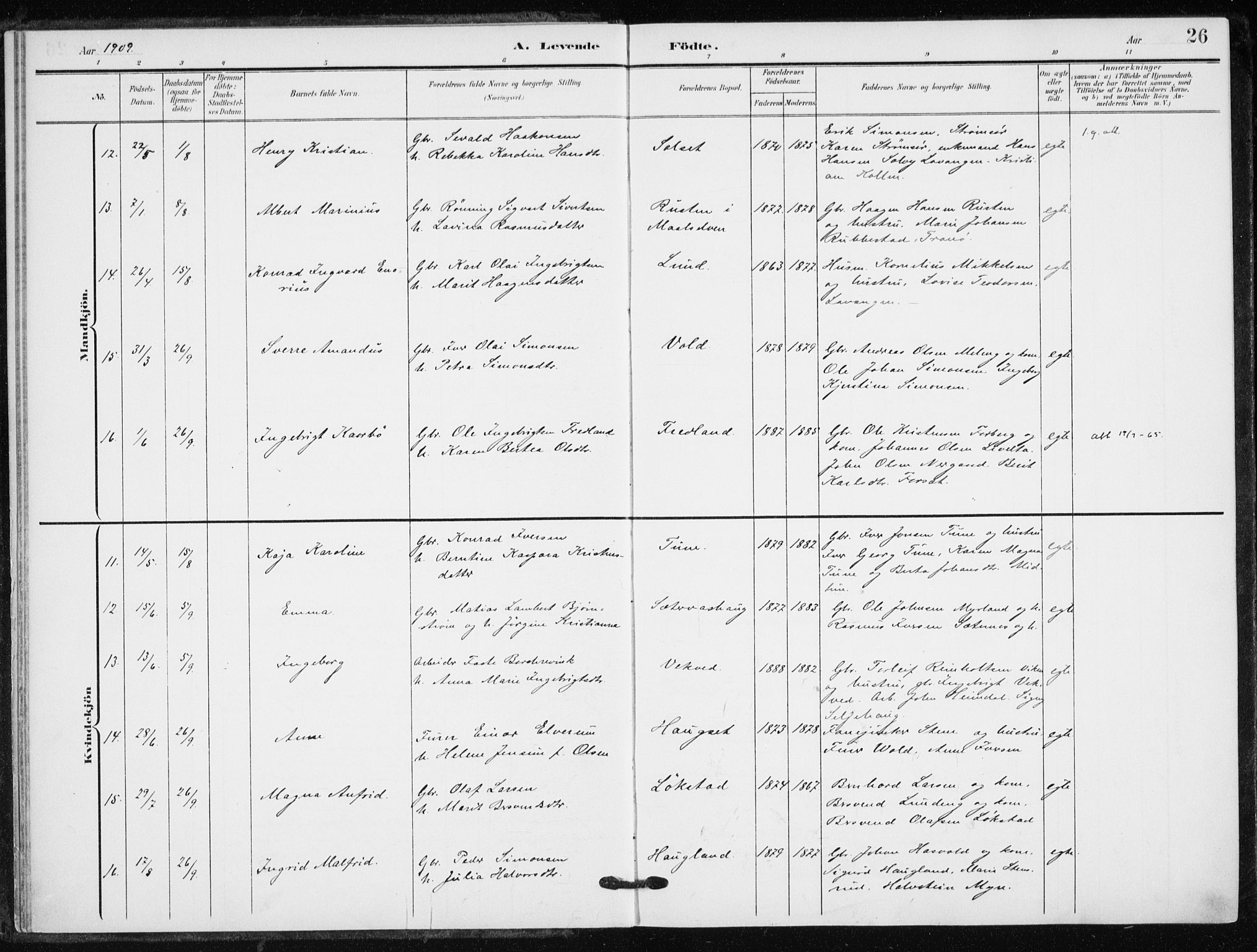 Målselv sokneprestembete, AV/SATØ-S-1311/G/Ga/Gaa/L0013kirke: Parish register (official) no. 13, 1903-1919, p. 26