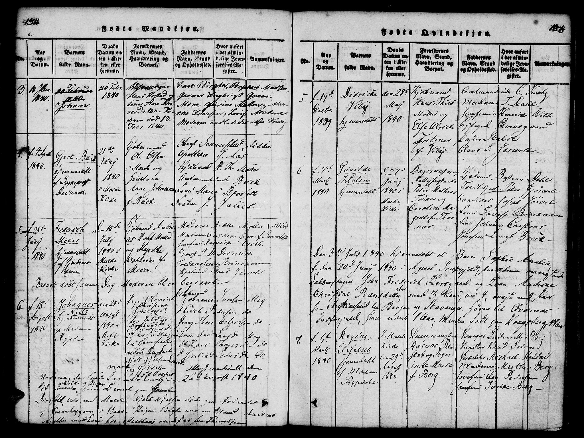 Ministerialprotokoller, klokkerbøker og fødselsregistre - Møre og Romsdal, SAT/A-1454/558/L0688: Parish register (official) no. 558A02, 1818-1843, p. 134-135