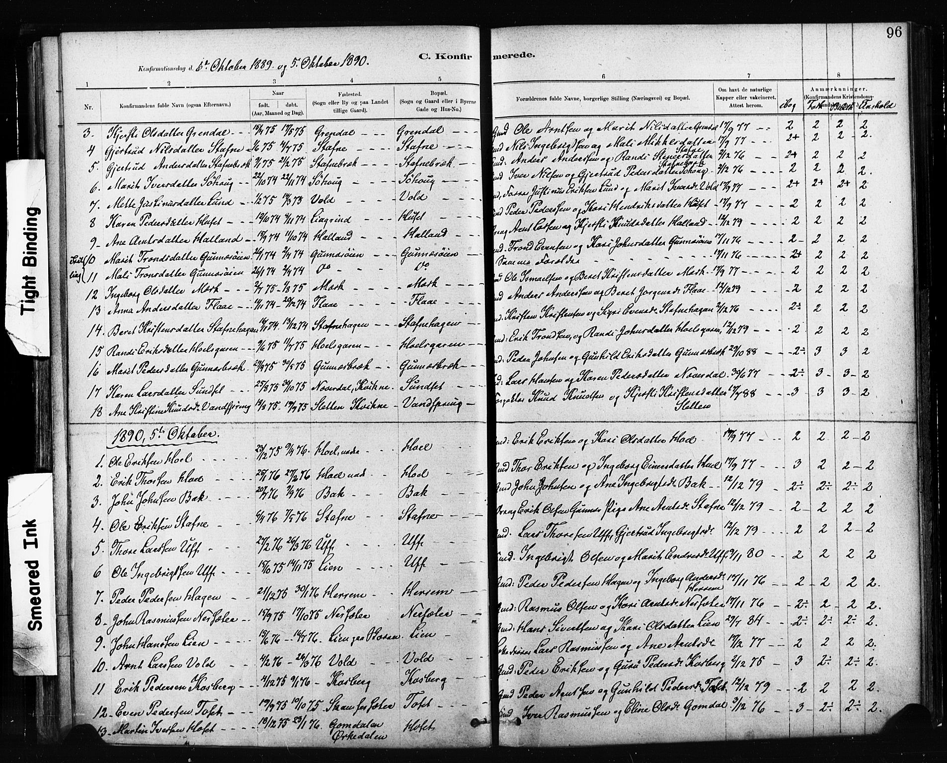 Ministerialprotokoller, klokkerbøker og fødselsregistre - Sør-Trøndelag, SAT/A-1456/674/L0871: Parish register (official) no. 674A03, 1880-1896, p. 96