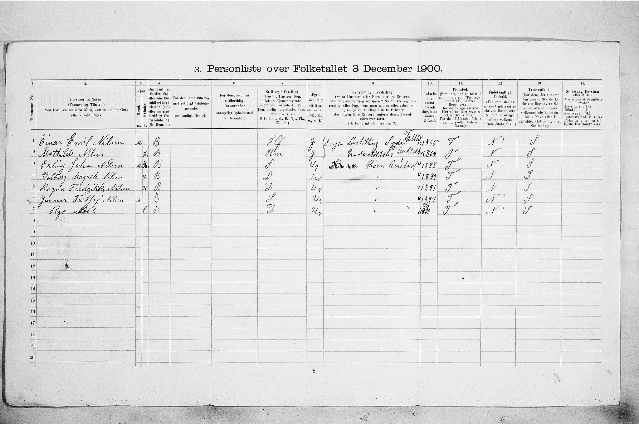 SAO, 1900 census for Kristiania, 1900, p. 37570