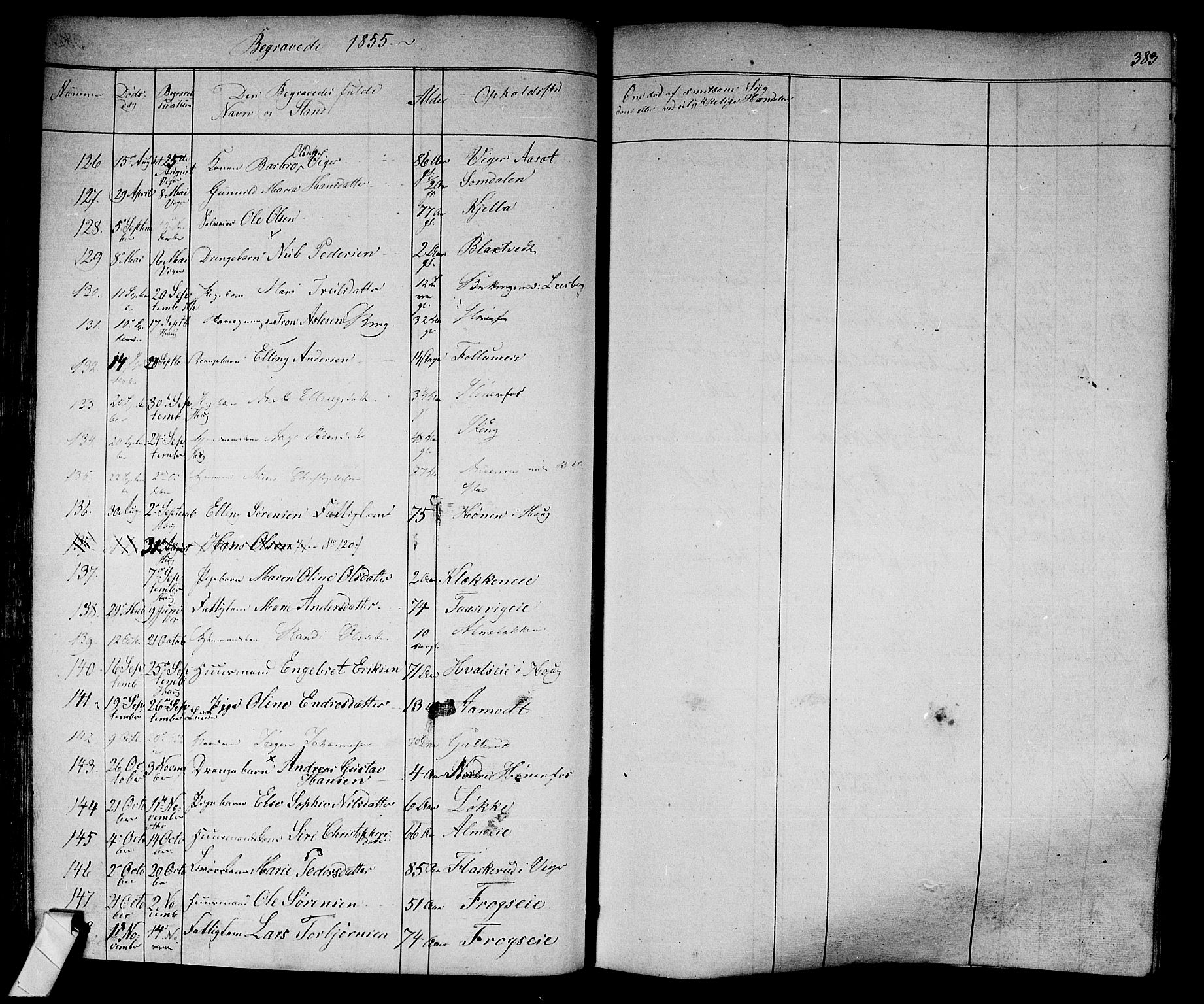 Norderhov kirkebøker, AV/SAKO-A-237/F/Fa/L0011: Parish register (official) no. 11, 1847-1856, p. 383