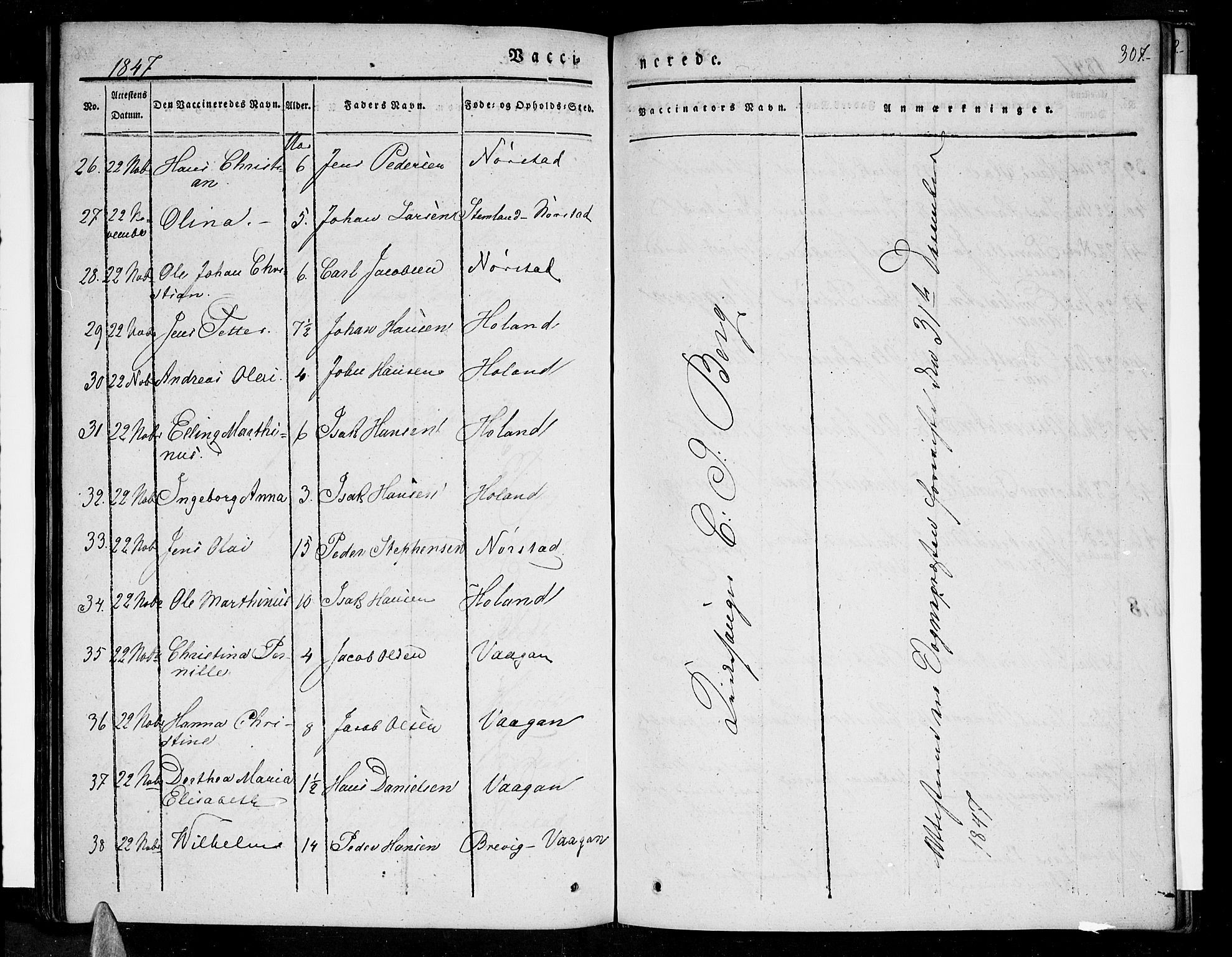 Ministerialprotokoller, klokkerbøker og fødselsregistre - Nordland, AV/SAT-A-1459/852/L0737: Parish register (official) no. 852A07, 1833-1849, p. 307