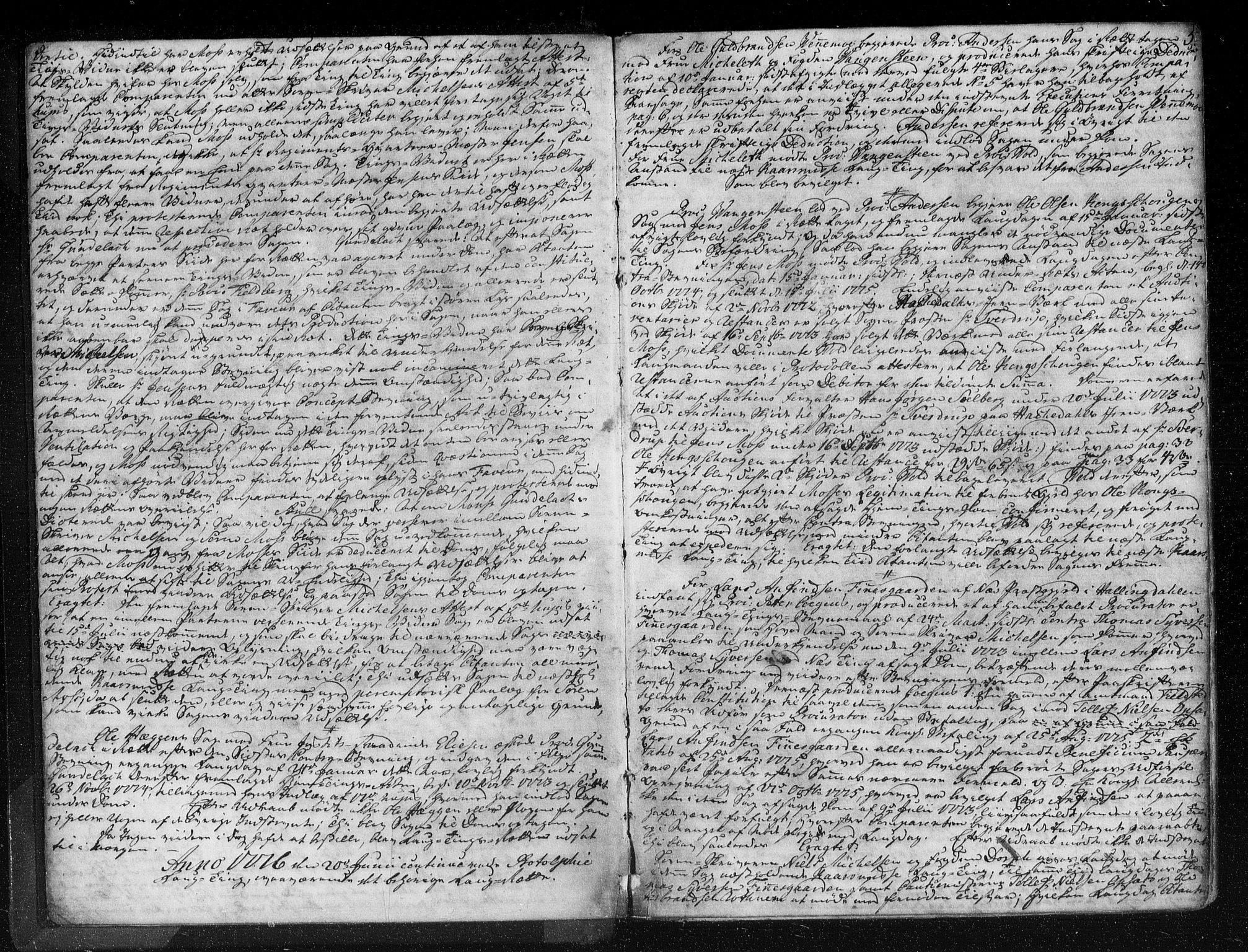 Christiania lagting, AV/SAO-A-11131/F/Fa/L0017: Tingbok, 1776-1790, p. 4b-5a