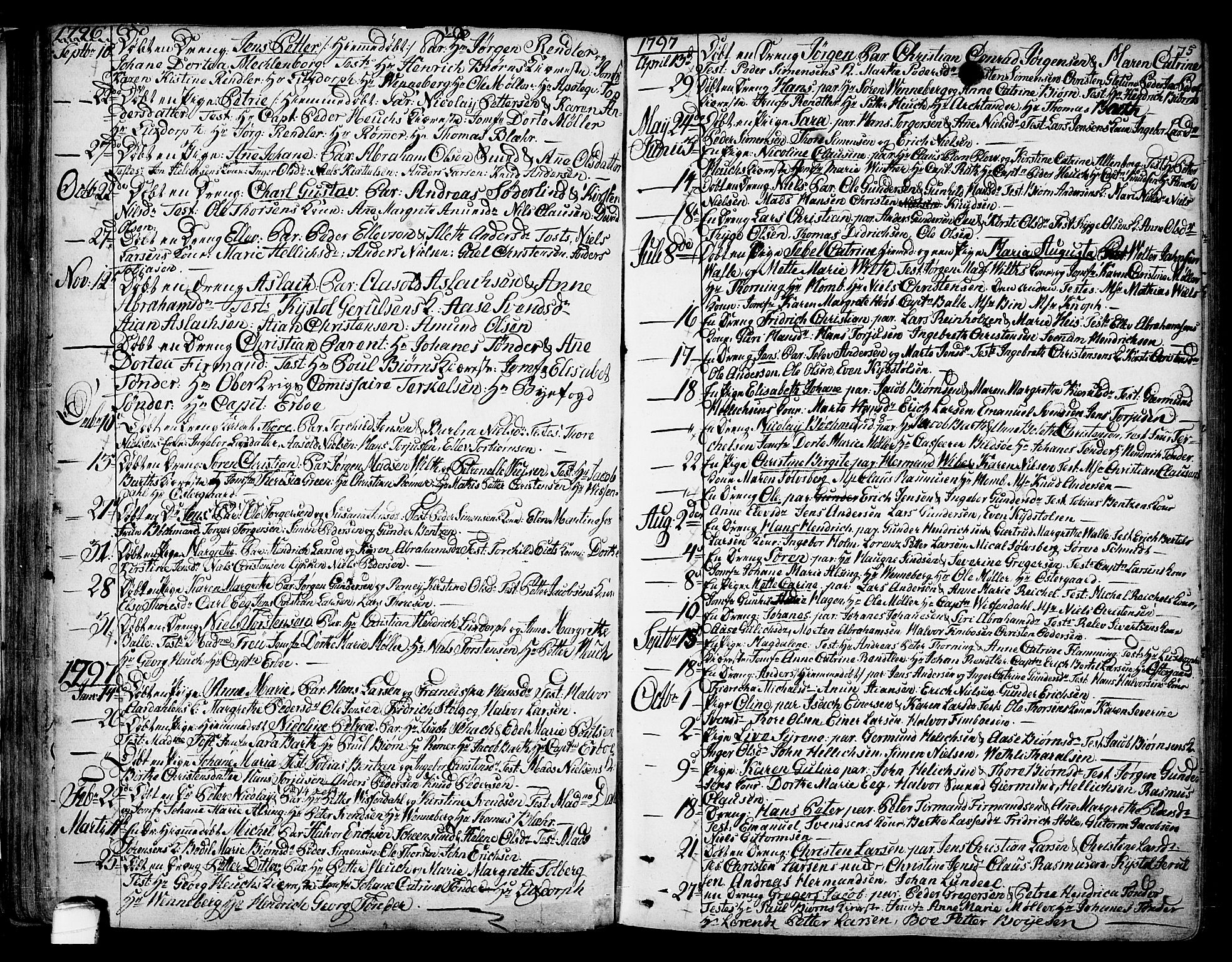 Kragerø kirkebøker, SAKO/A-278/F/Fa/L0002: Parish register (official) no. 2, 1767-1802, p. 75