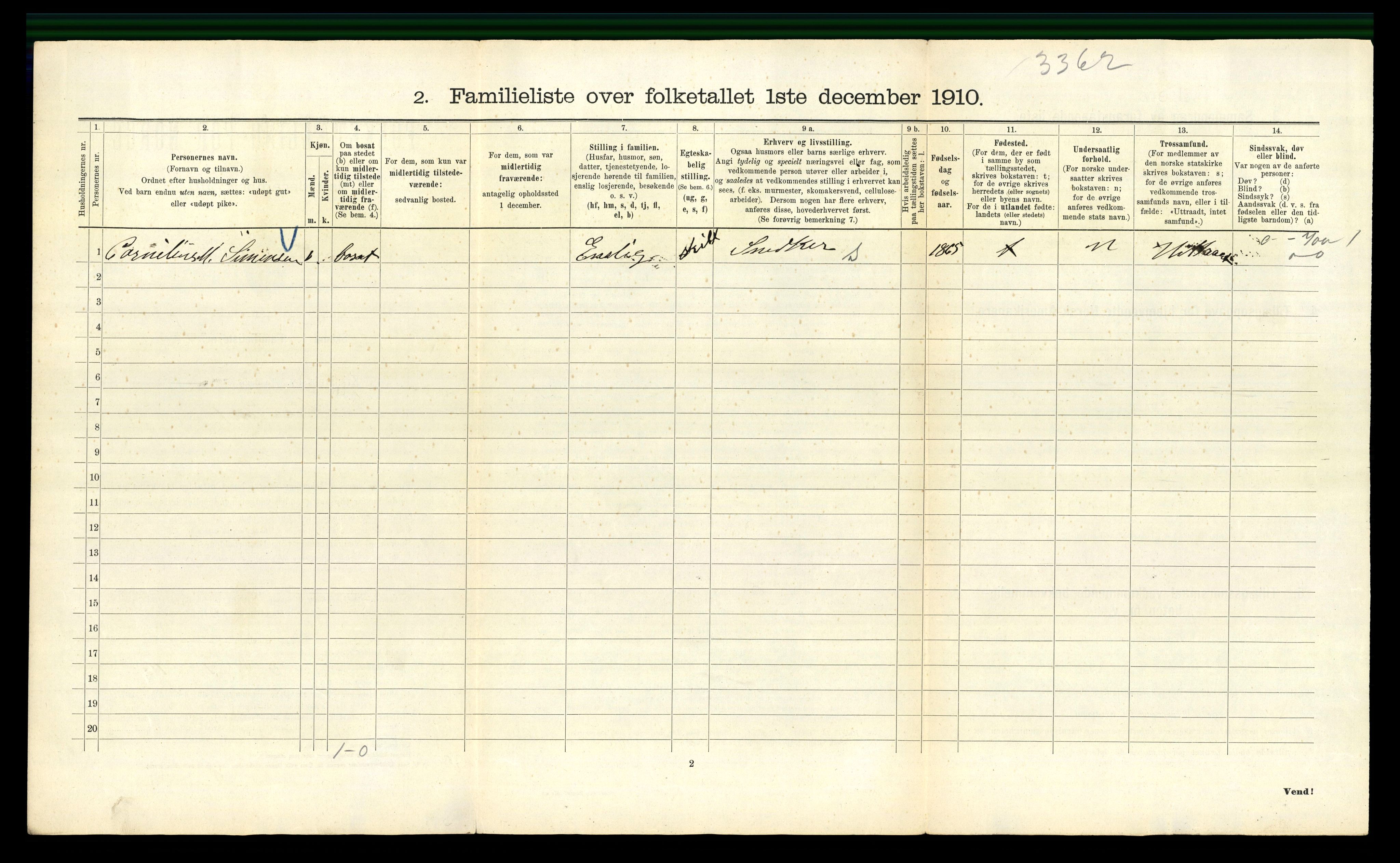 RA, 1910 census for Kristiania, 1910, p. 32982