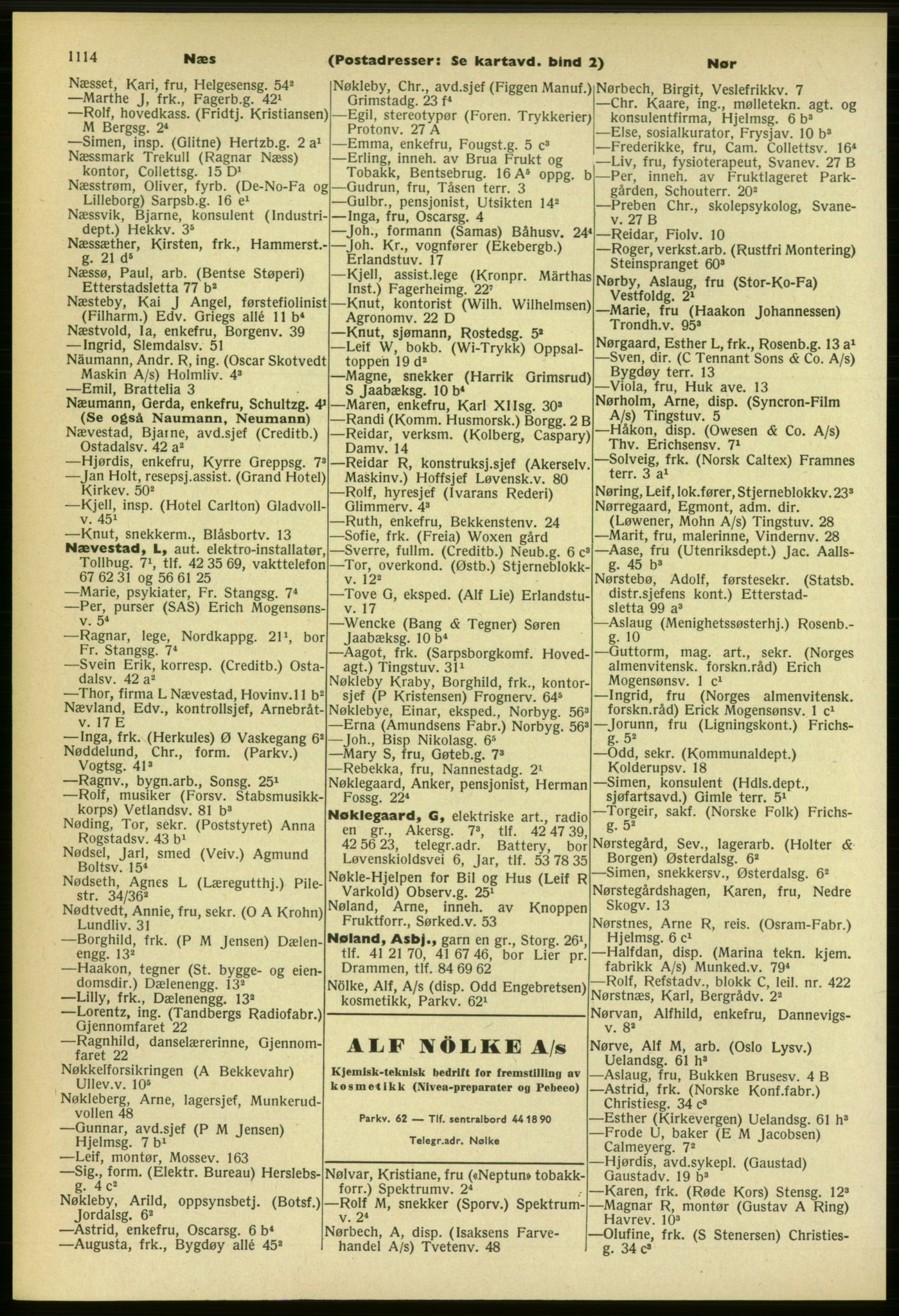 Kristiania/Oslo adressebok, PUBL/-, 1961-1962, p. 1114