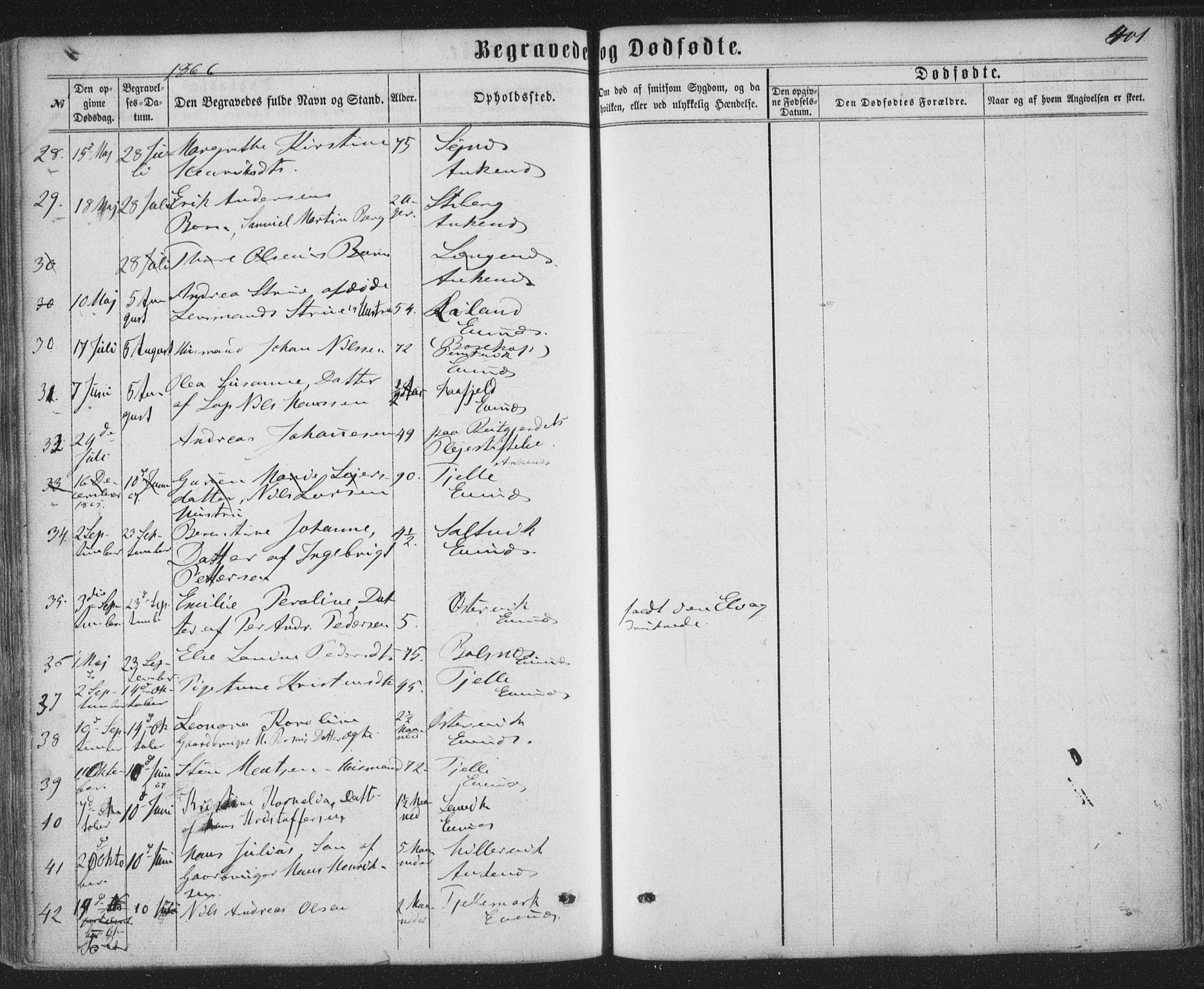 Ministerialprotokoller, klokkerbøker og fødselsregistre - Nordland, AV/SAT-A-1459/863/L0896: Parish register (official) no. 863A08, 1861-1871, p. 401